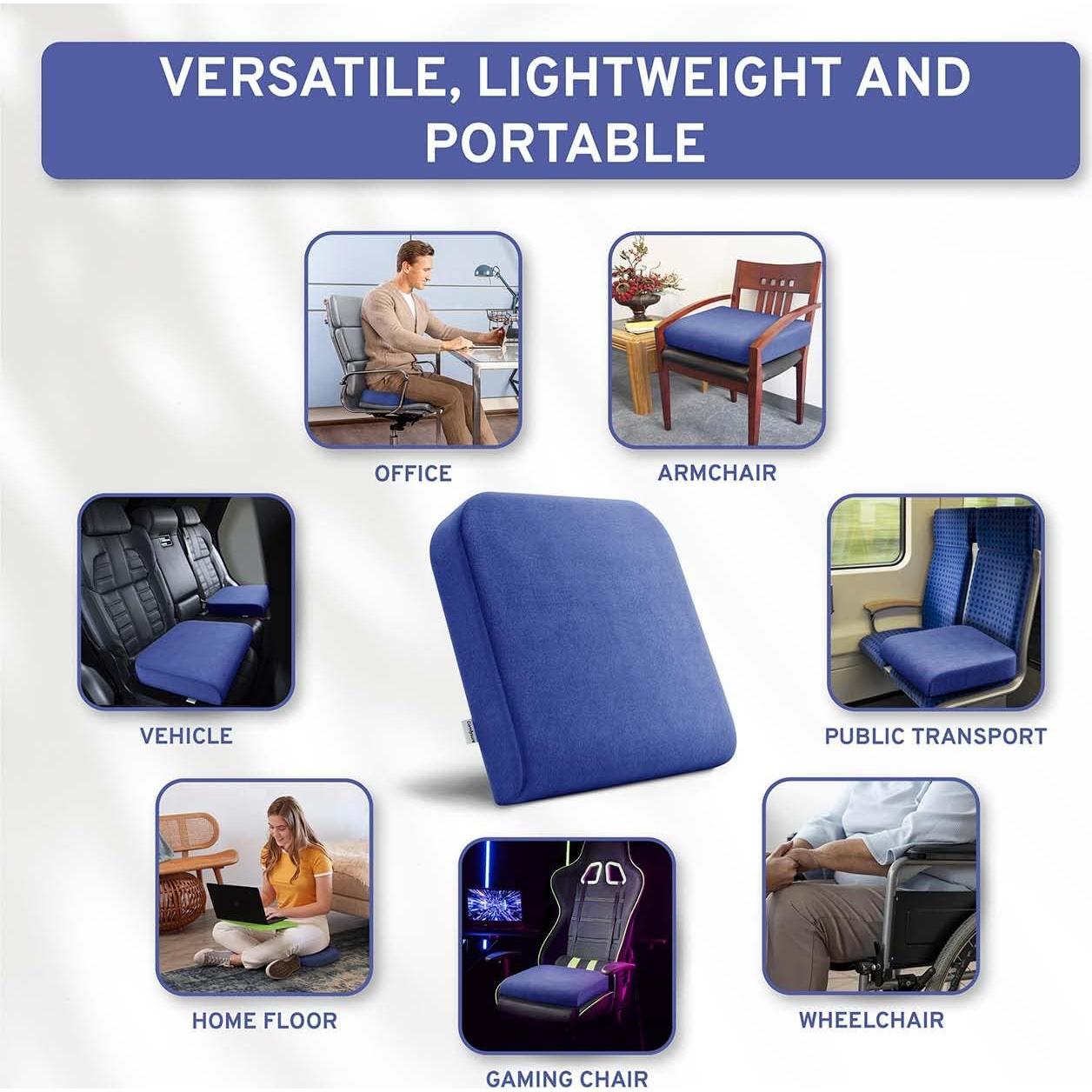 Cojín de Asiento Extra Grande Comfysure 48x43 cm Espuma Memoria