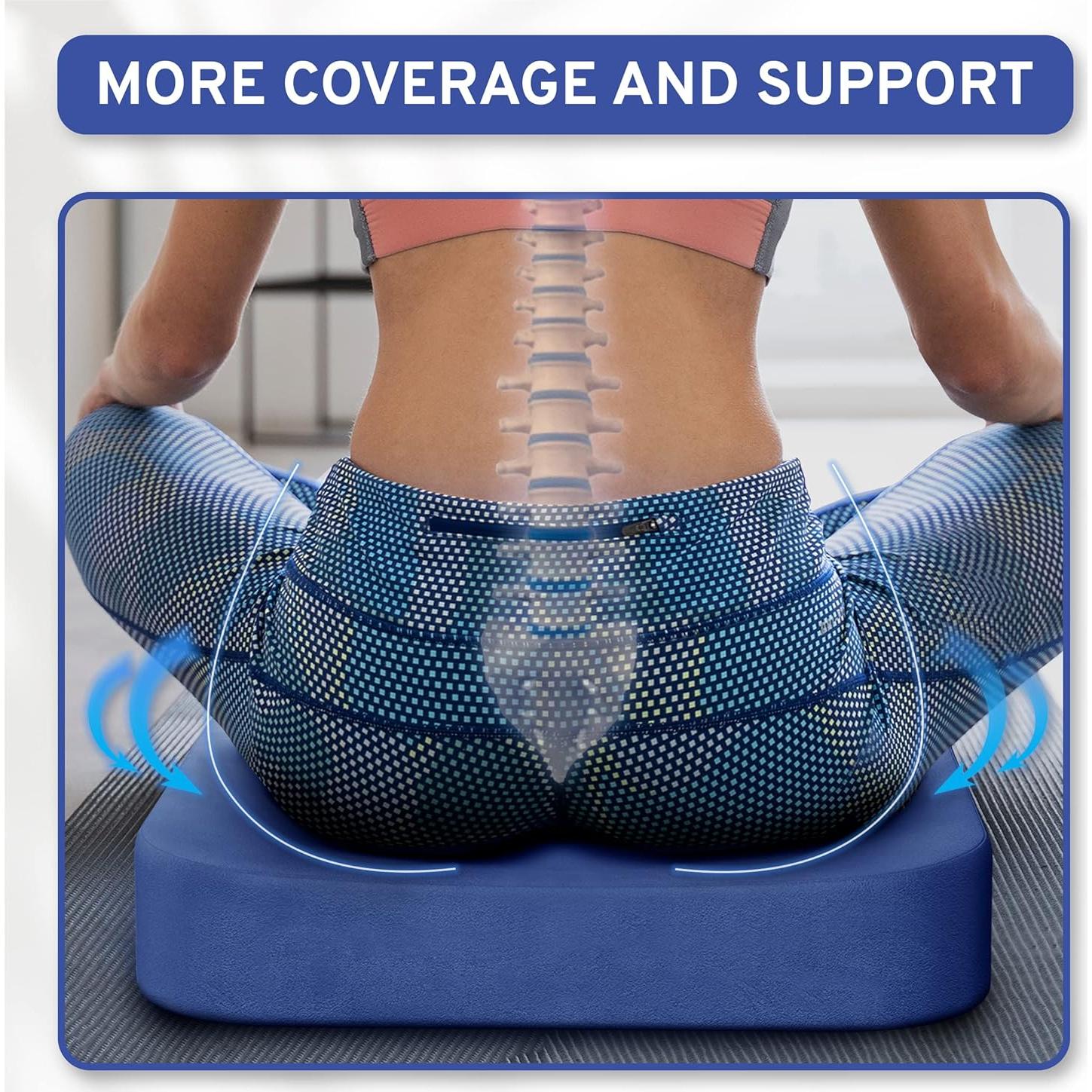 Cojín de Asiento Extra Grande Comfysure 48x43 cm Espuma Memoria