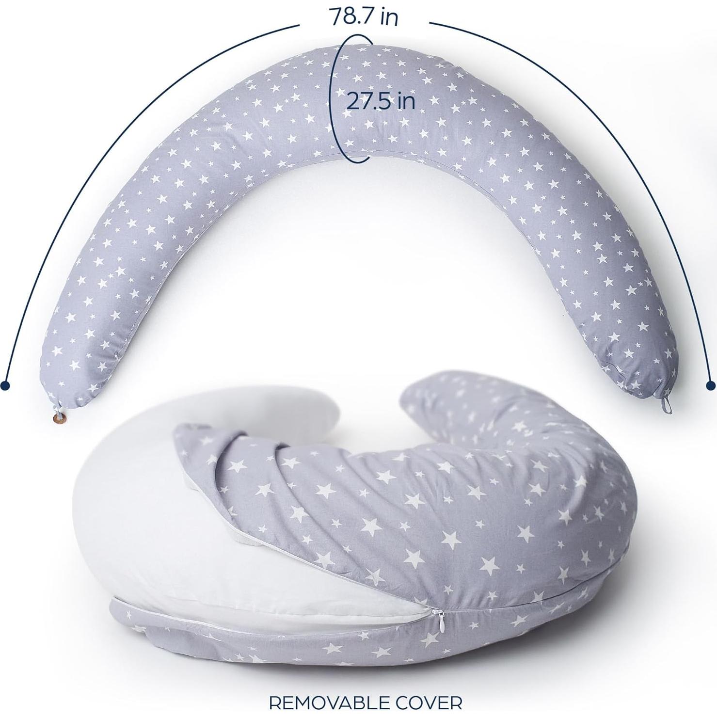 Almohada de Embarazo Niimo XXL 100% Algodón Lavable 200x70cm