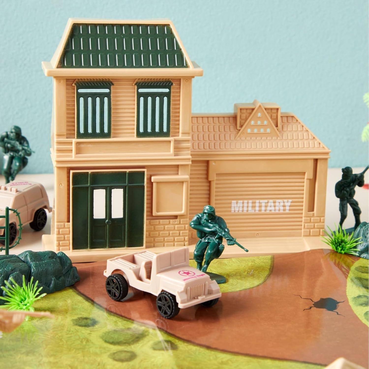 Soldados de Juguete Ejército Blue Panda 400 Piezas Accesorios