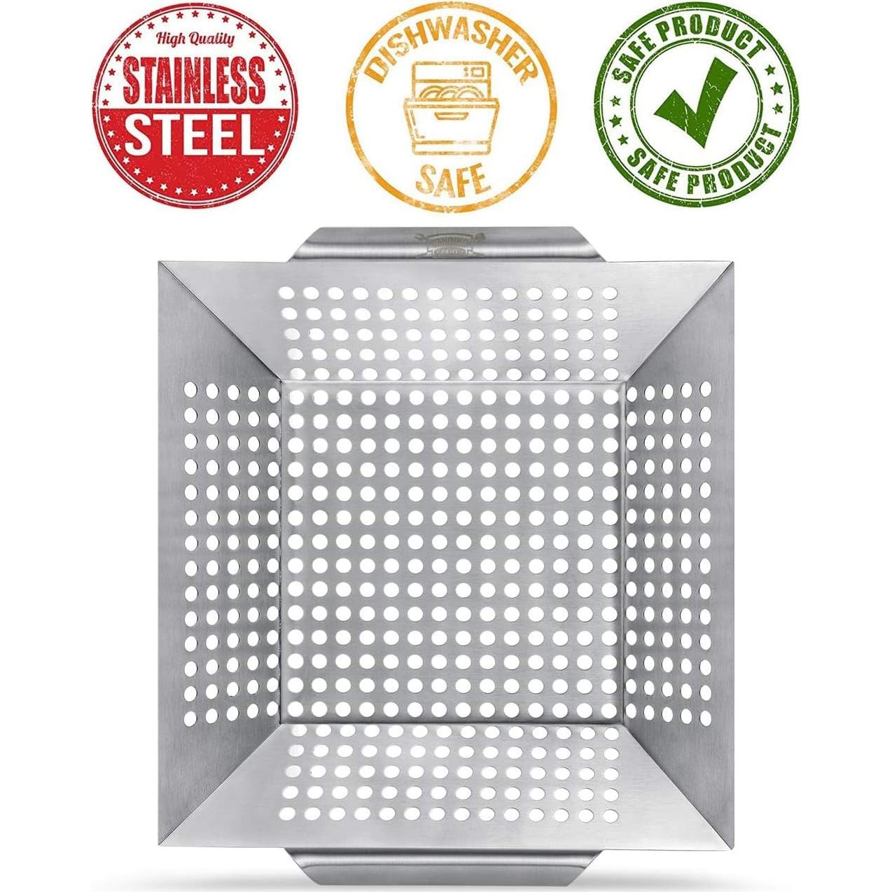 Paquete de 3 cestas de parrilla Vencino para verduras