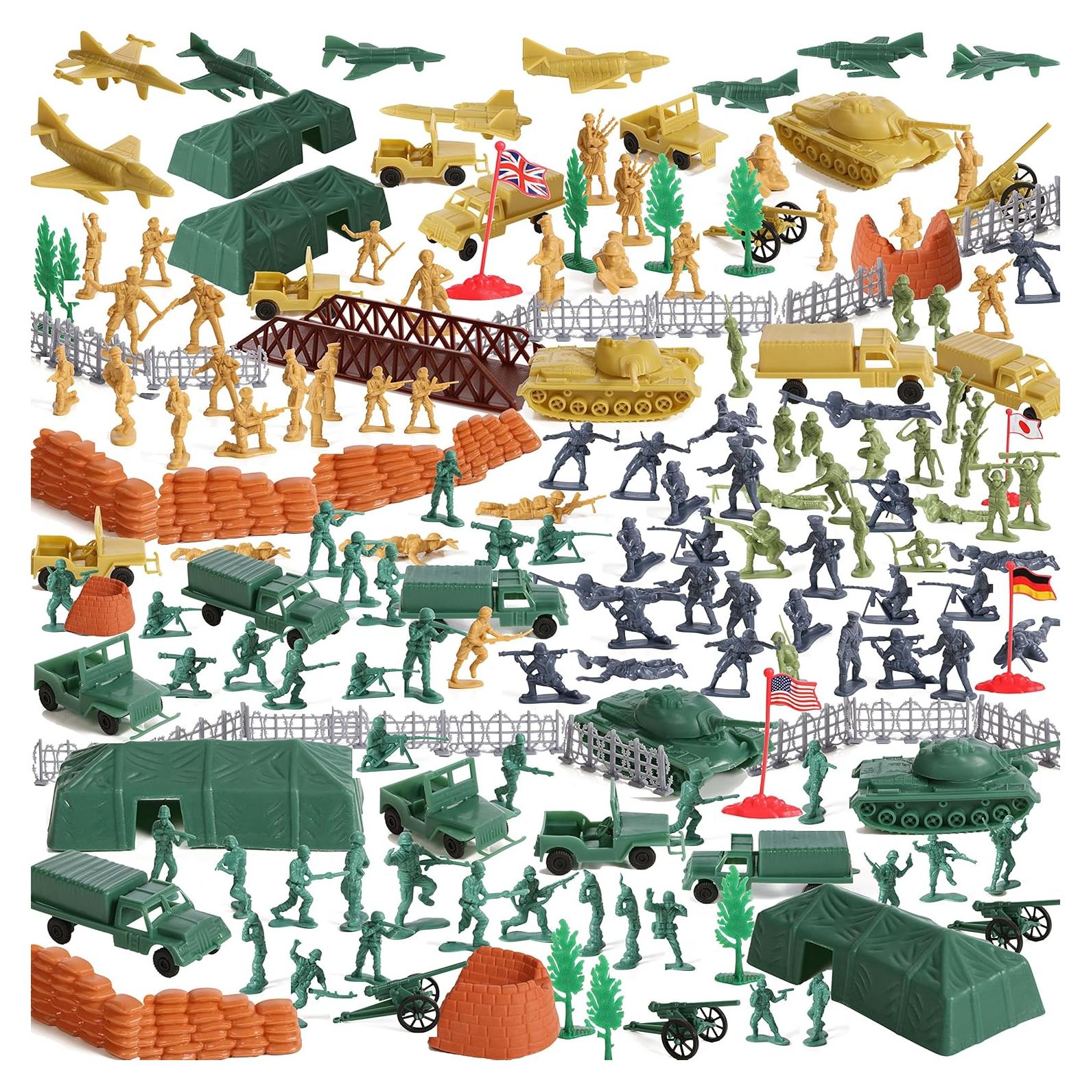 IQ Toys Conjunto Militar 300 Piezas 200 Soldados y Accesorios