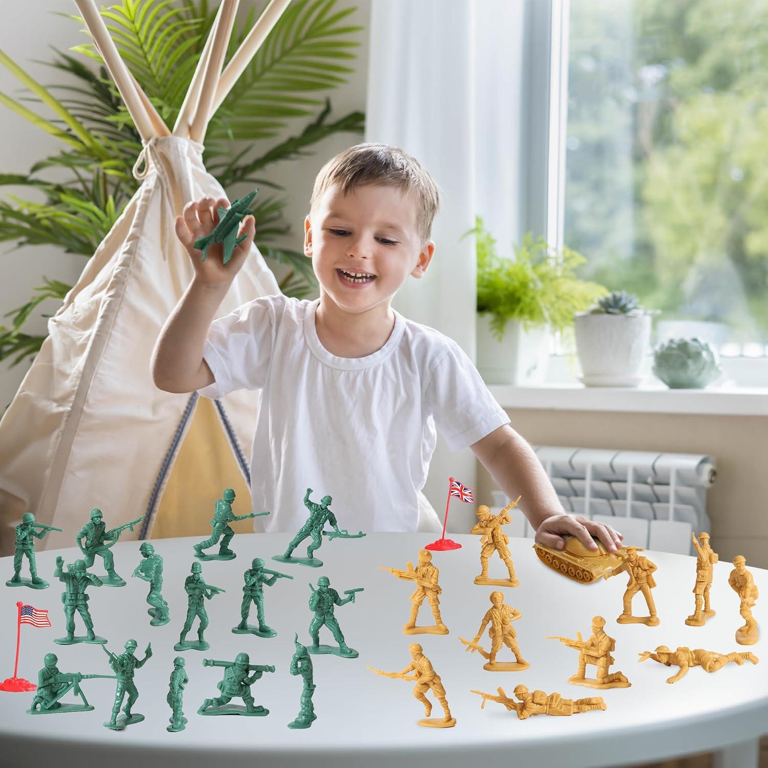 IQ Toys Conjunto Militar 300 Piezas 200 Soldados y Accesorios