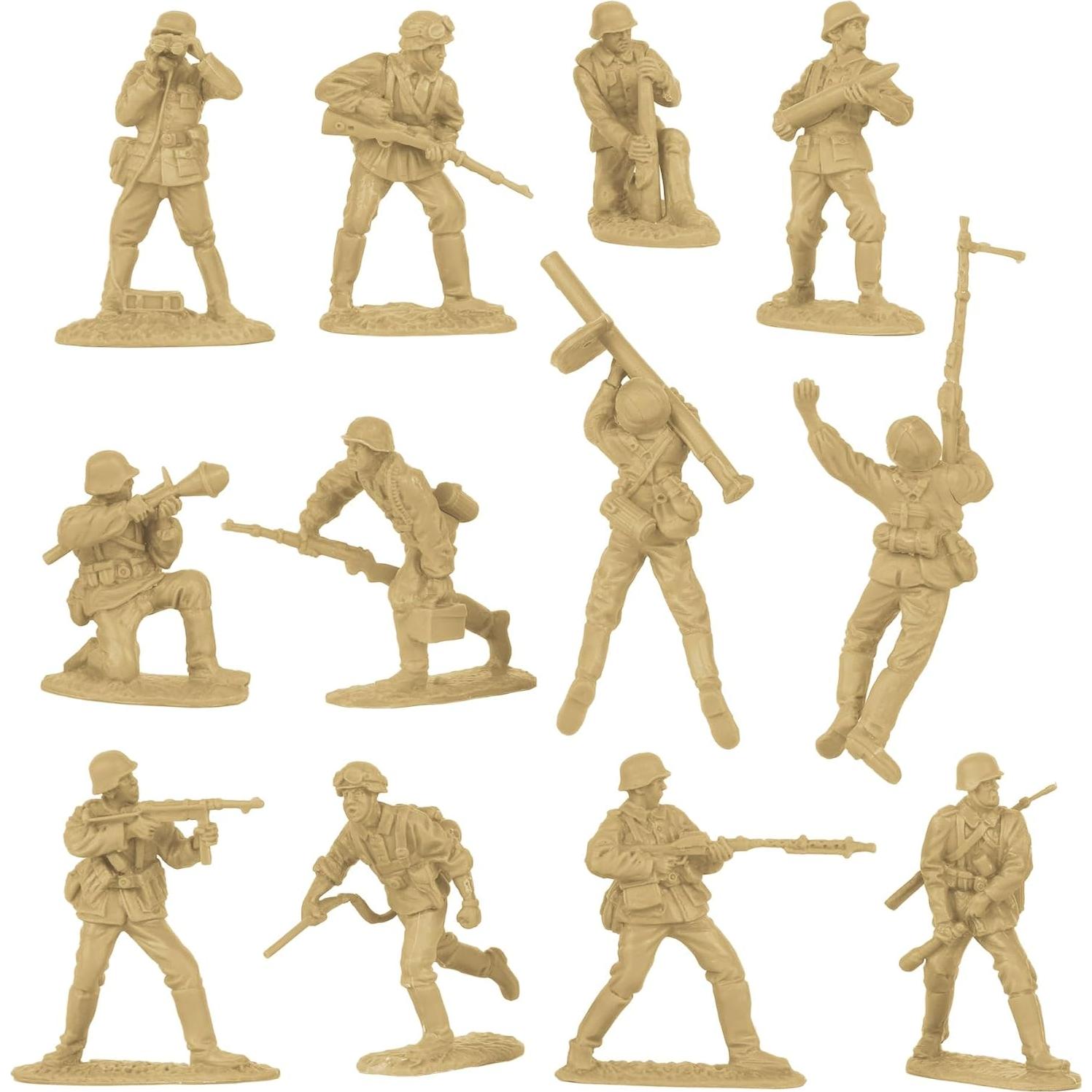 Figuras de Soldados BMC WW2 Asalto Alemán 24pc Tan