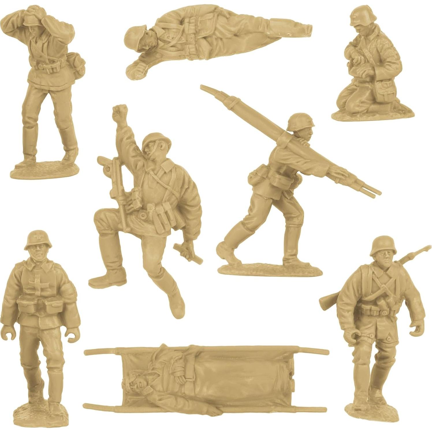 Figuras de Soldados BMC WW2 Asalto Alemán 24pc Tan