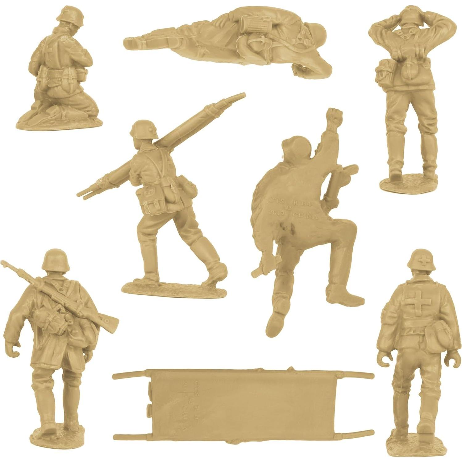 Figuras de Soldados BMC WW2 Asalto Alemán 24pc Tan
