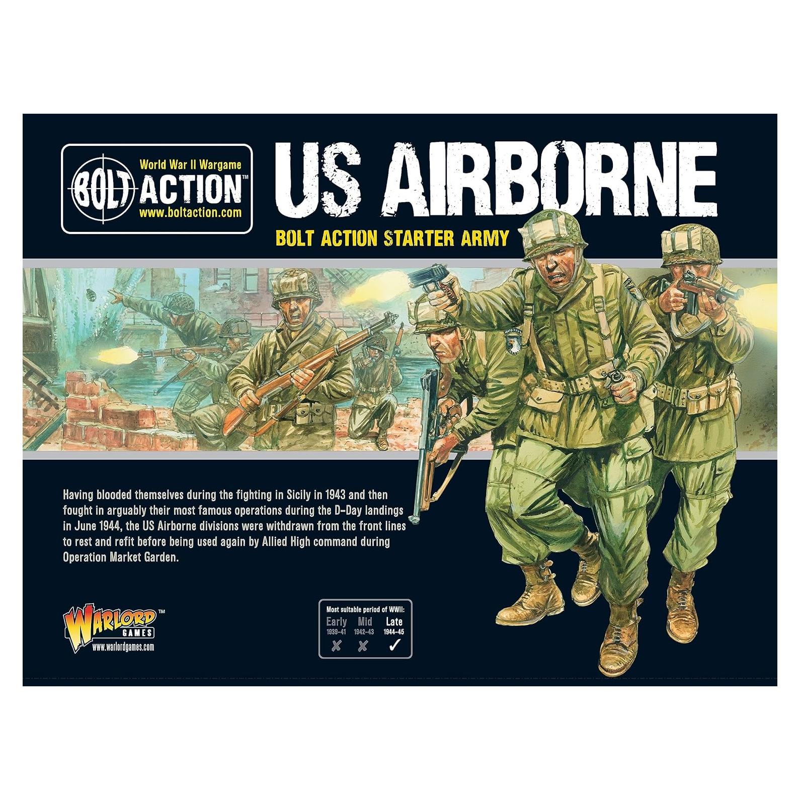 Ejército Paracaidistas EE. UU. Warlord 1:56 Miniaturas Pintables