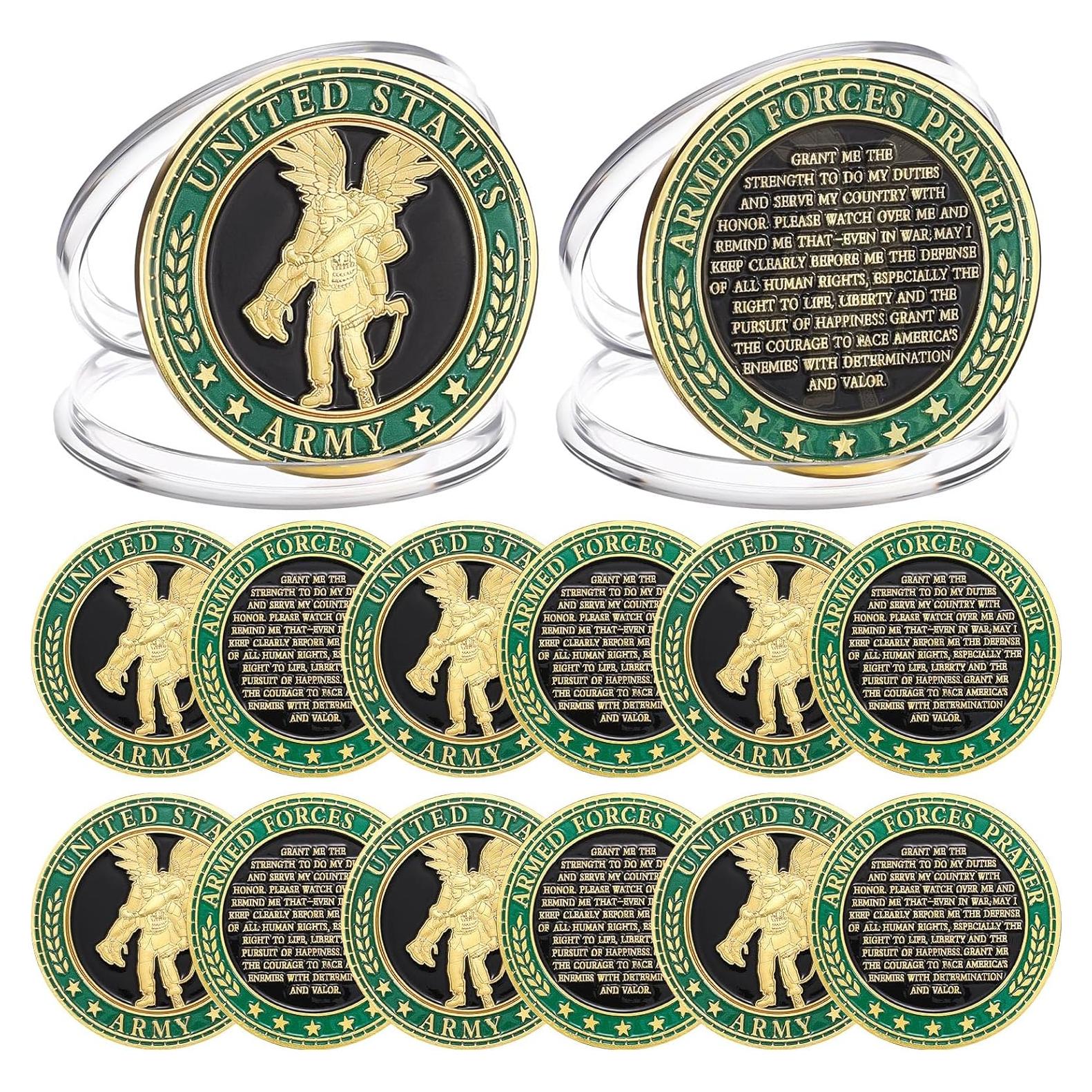 12 Monedas de Desafío del Ejército Landical - Regalo Coleccionable