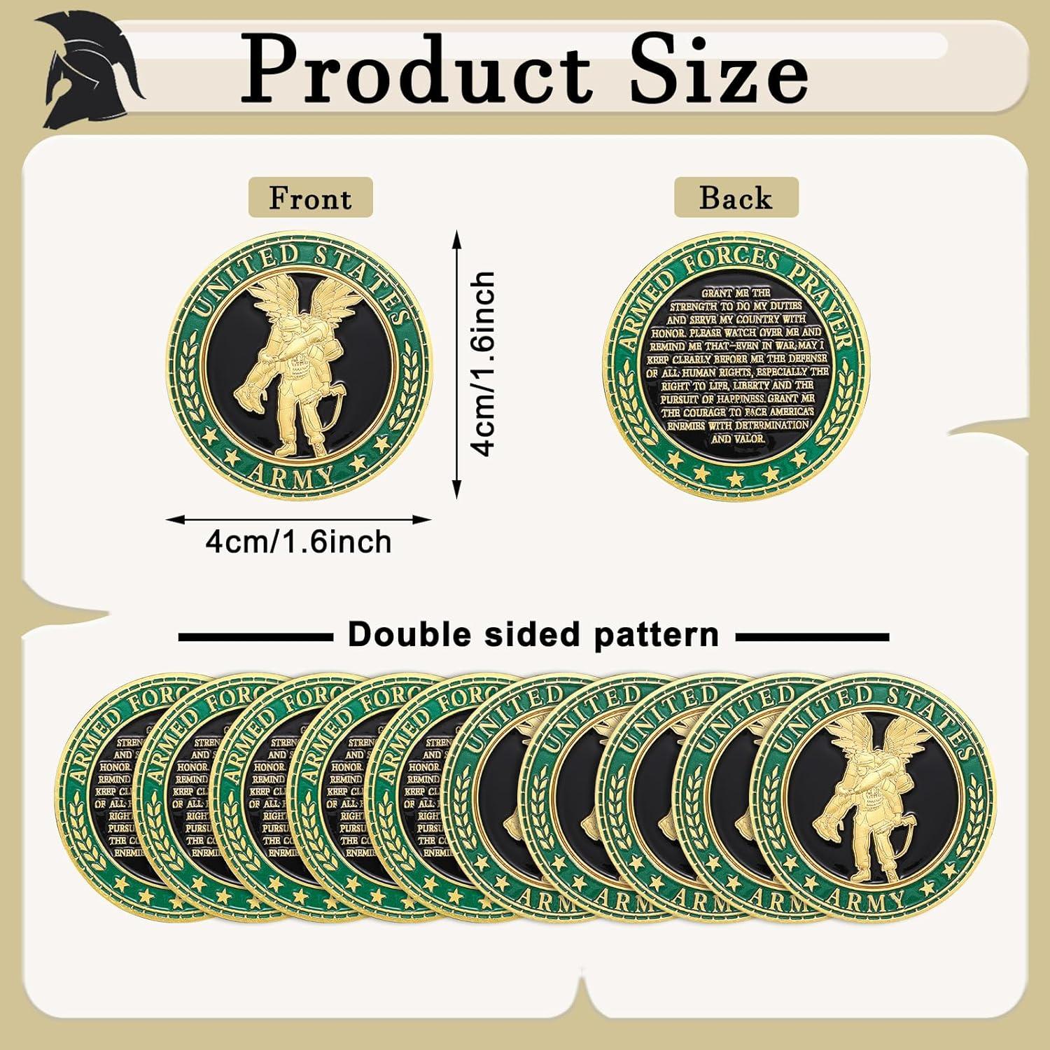 12 Monedas de Desafío del Ejército Landical - Regalo Coleccionable