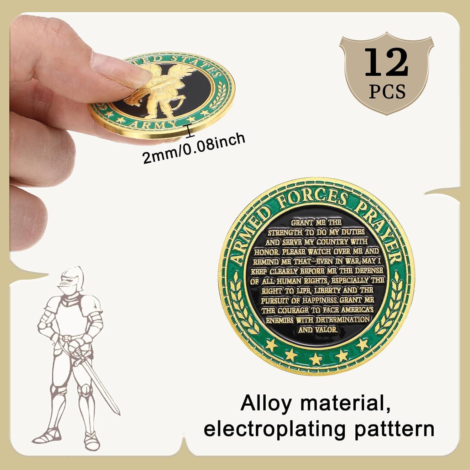 12 Monedas de Desafío del Ejército Landical - Regalo Coleccionable