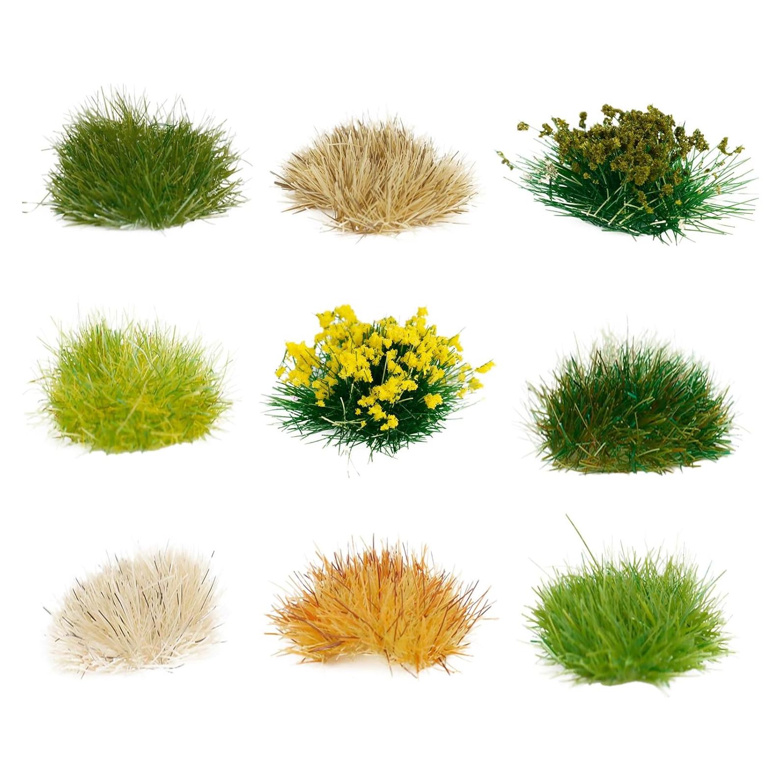 Kit 126 Piezas Grama Estática Rizada Warmtree para Dioramas