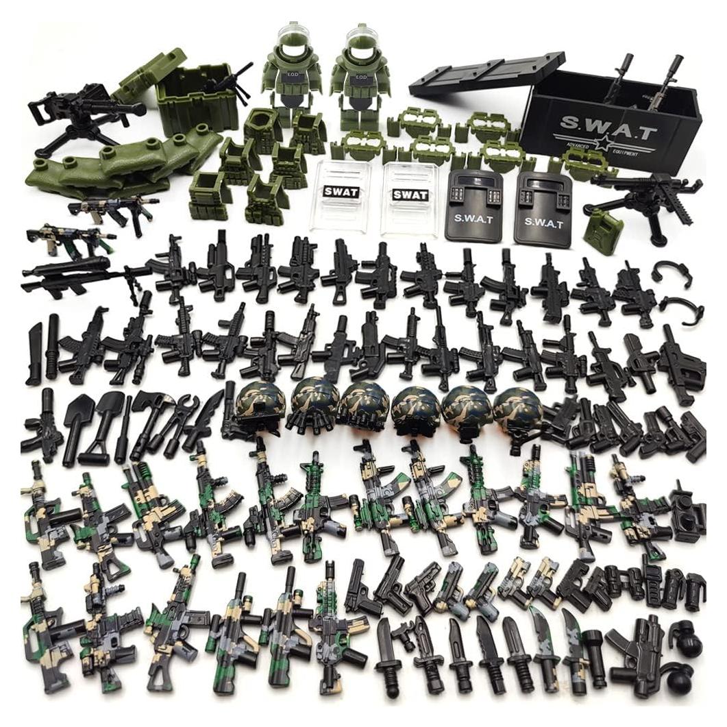 Paquete de Accesorios Militares HXY para Minifiguras - Juguete de Bloques de Construcción