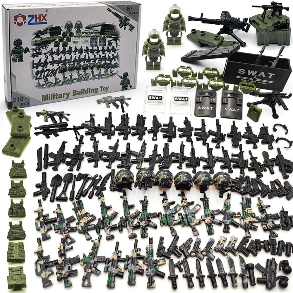 Paquete de Accesorios Militares HXY para Minifiguras - Juguete de Bloques de Construcción