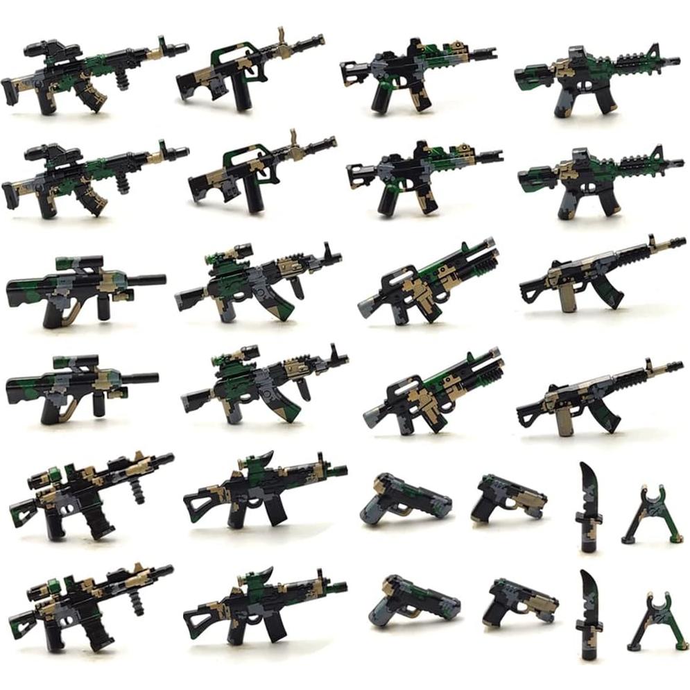 Paquete de Accesorios Militares HXY para Minifiguras - Juguete de Bloques de Construcción