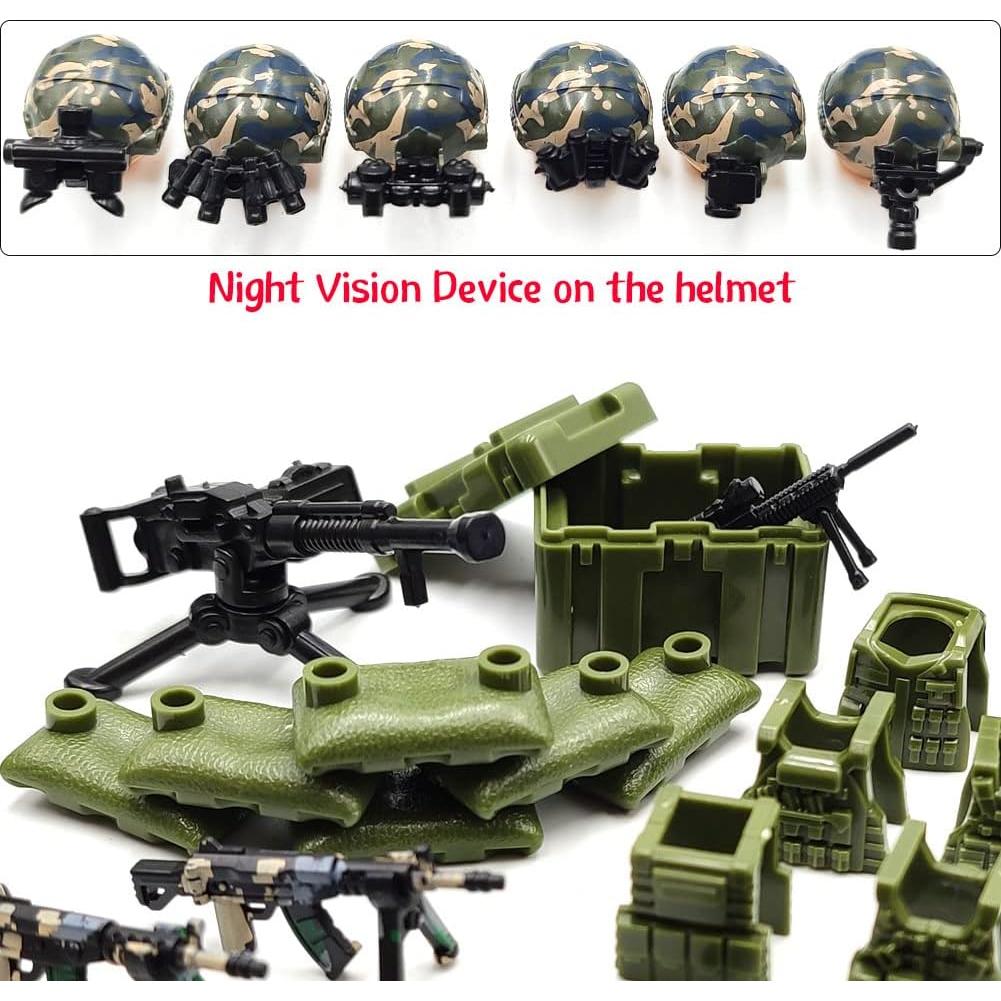 Paquete de Accesorios Militares HXY para Minifiguras - Juguete de Bloques de Construcción