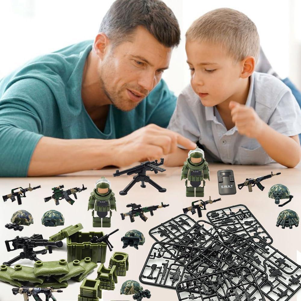 Paquete de Accesorios Militares HXY para Minifiguras - Juguete de Bloques de Construcción