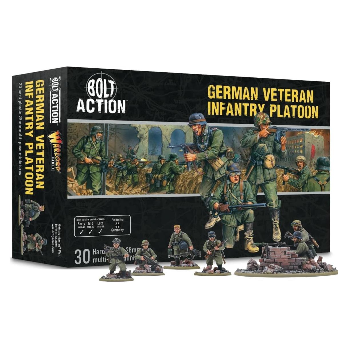 Pelotón Infantería Veterano Alemán Warlord 30 Miniaturas 28mm