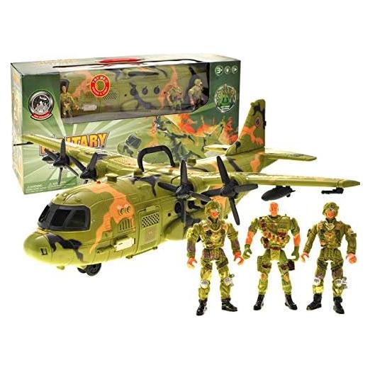 Avión Bombardero C130 Militar Power-TRC con Mini Soldados