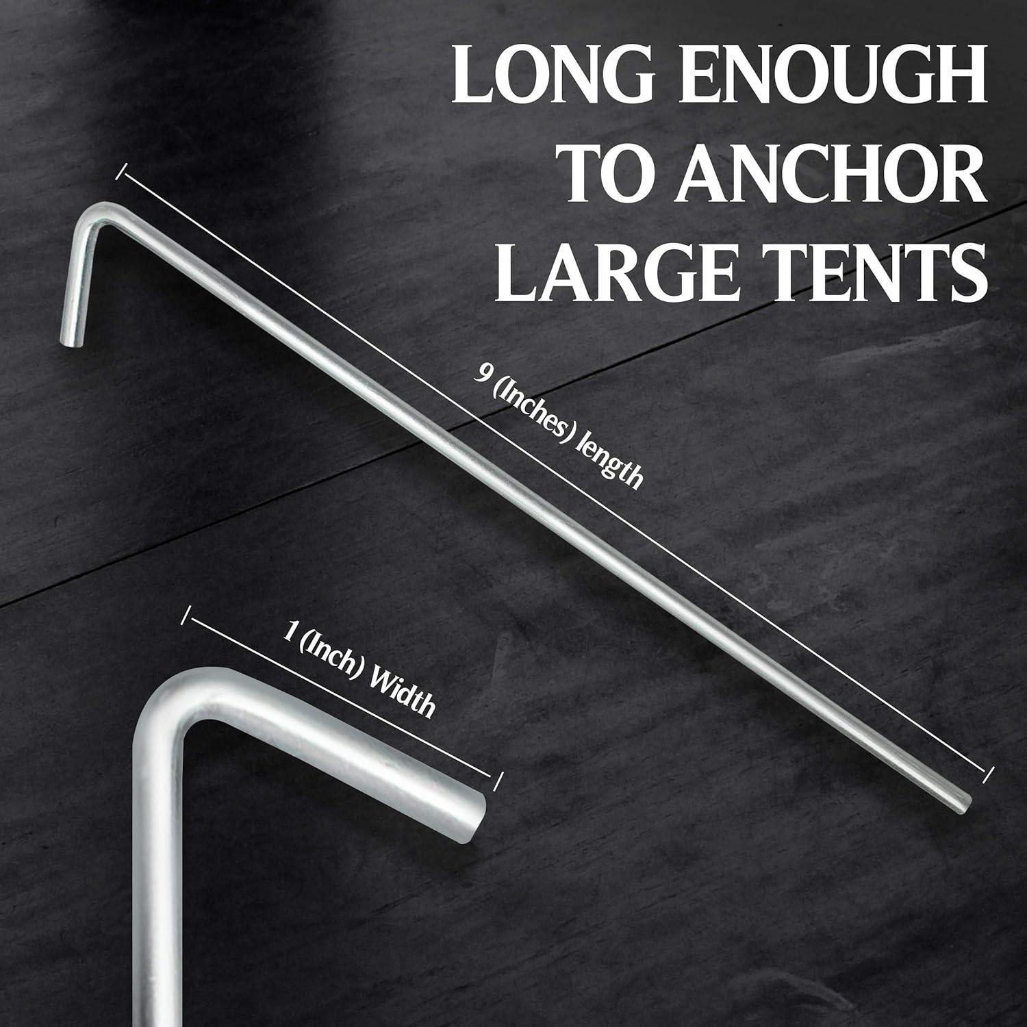 Estacas de Acampada Ram-Pro 40 Piezas Acero Galvanizado