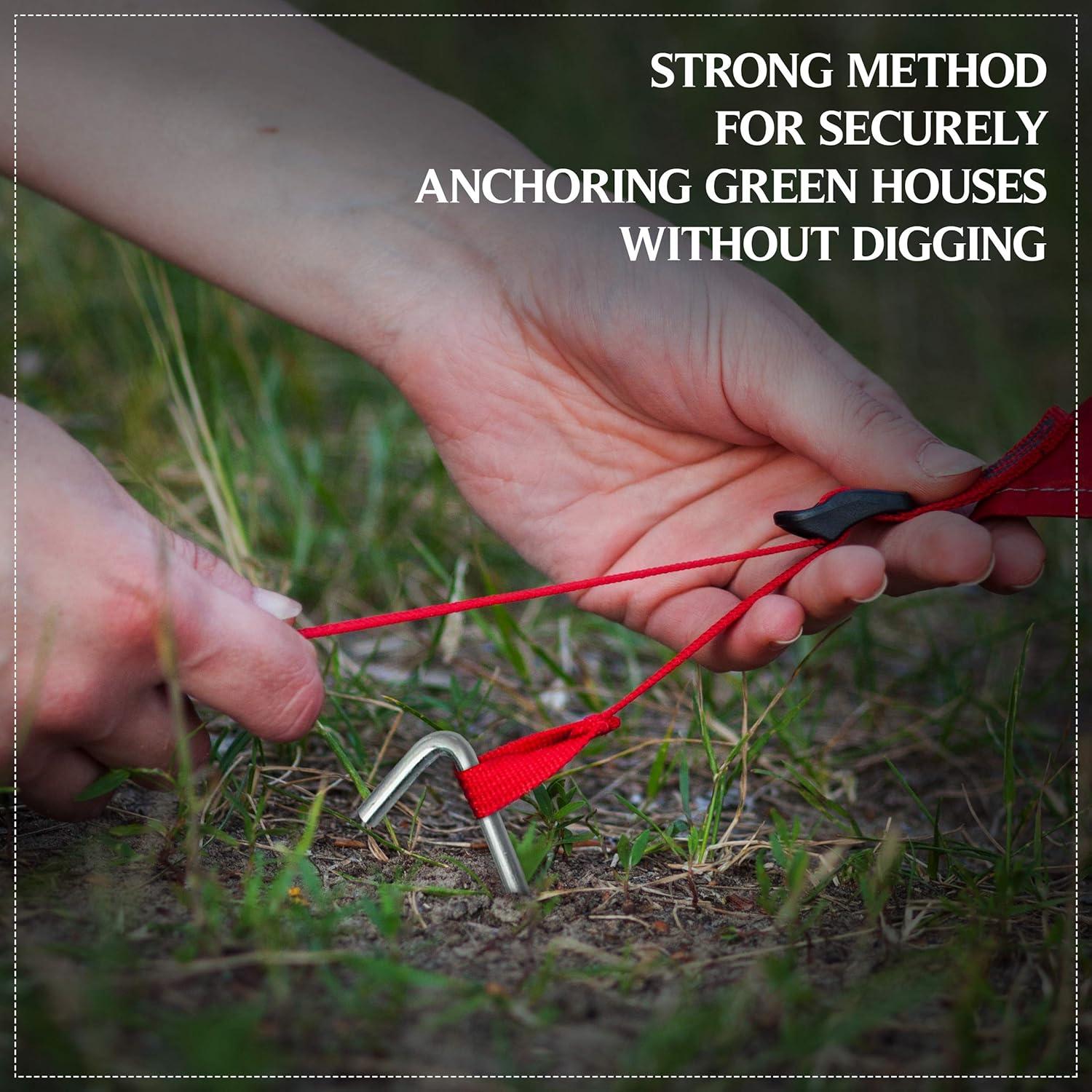 Estacas de Acampada Ram-Pro 40 Piezas Acero Galvanizado