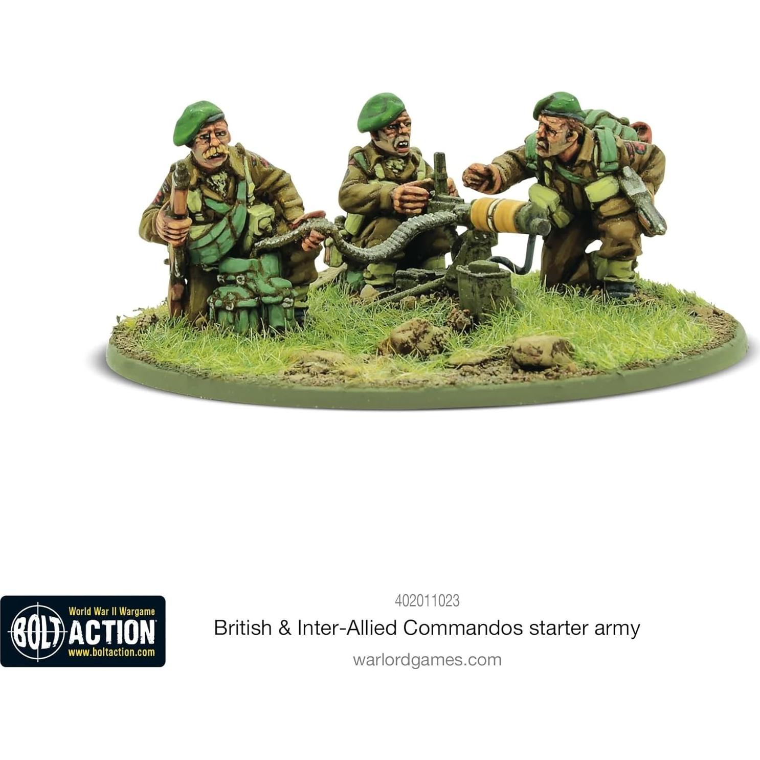 Ejército Inicial Comandos Británicos Warlord 28mm Sin Pintar