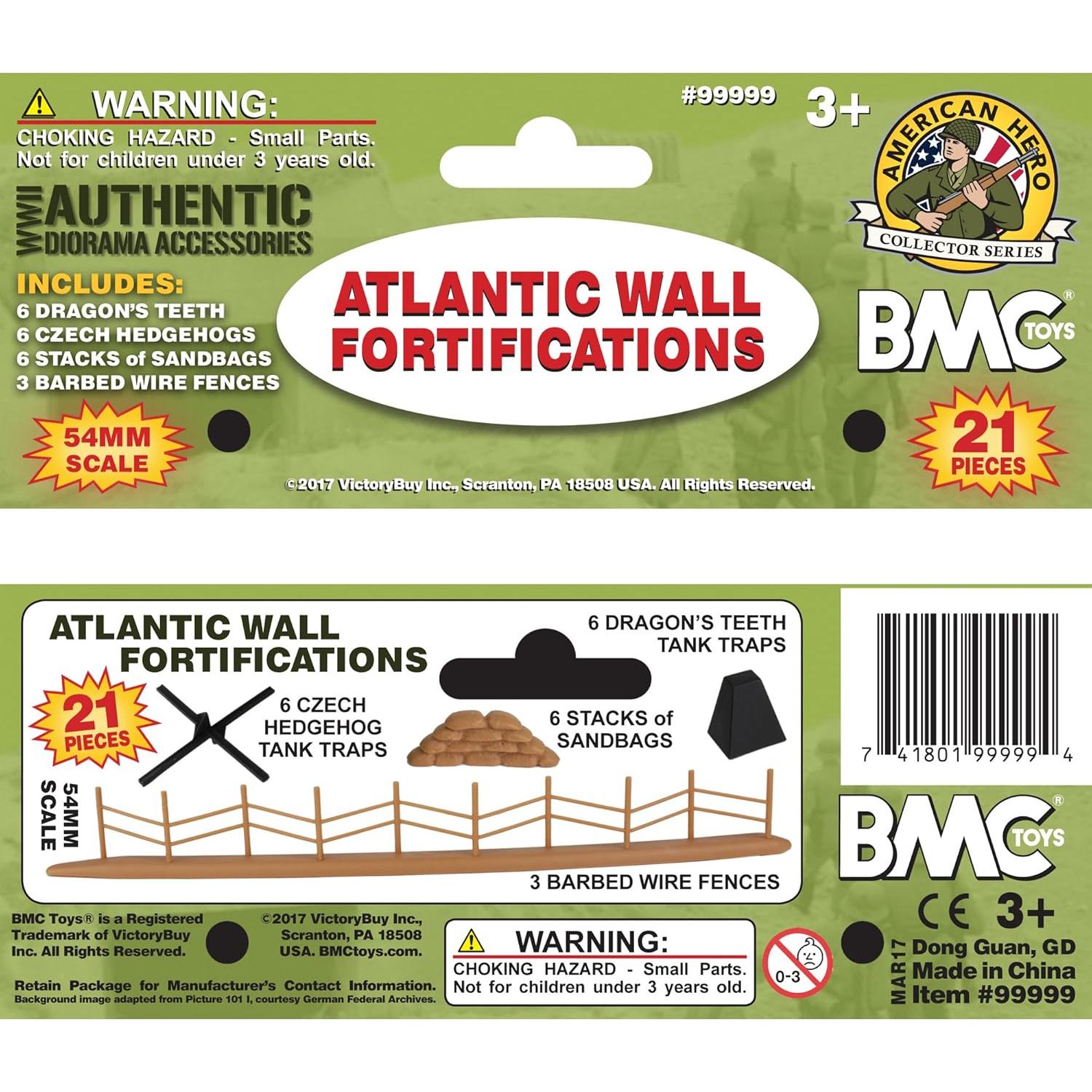 Set de Accesorios BMC Muro Atlántico WW2 21 Piezas