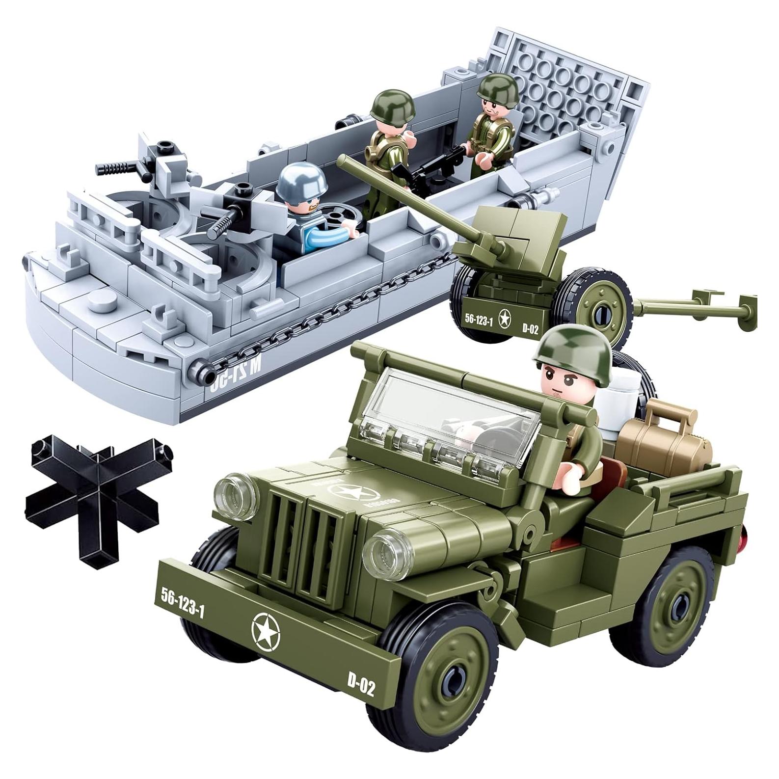 Set de Construcción Embarcación Desembarco Militar WW2 Hhohio 325 Piezas