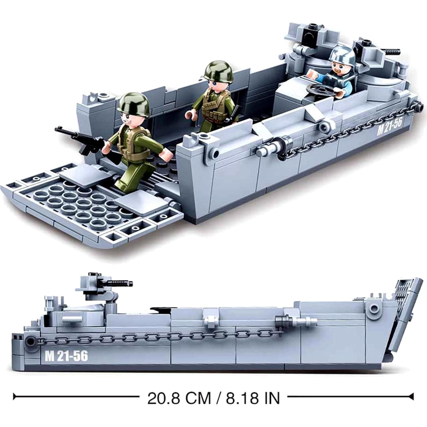 Set de Construcción Embarcación Desembarco Militar WW2 Hhohio 325 Piezas