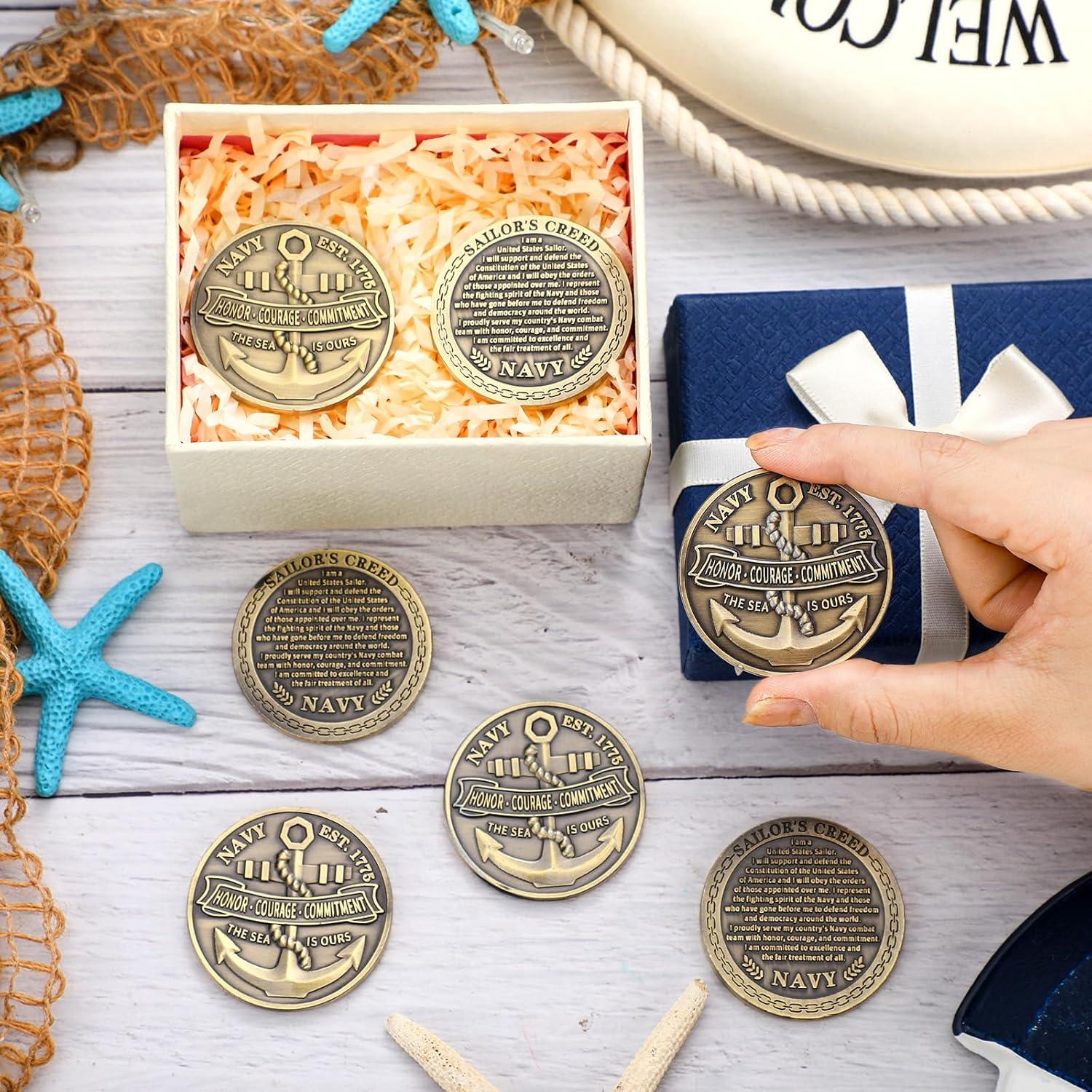 12 Monedas Desafío Marina EE. UU. Landical 4.5 cm Regalos