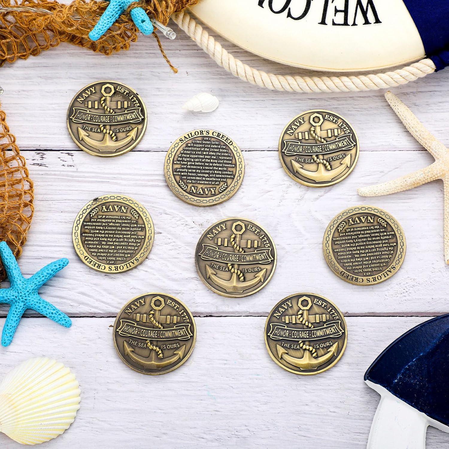 12 Monedas Desafío Marina EE. UU. Landical 4.5 cm Regalos