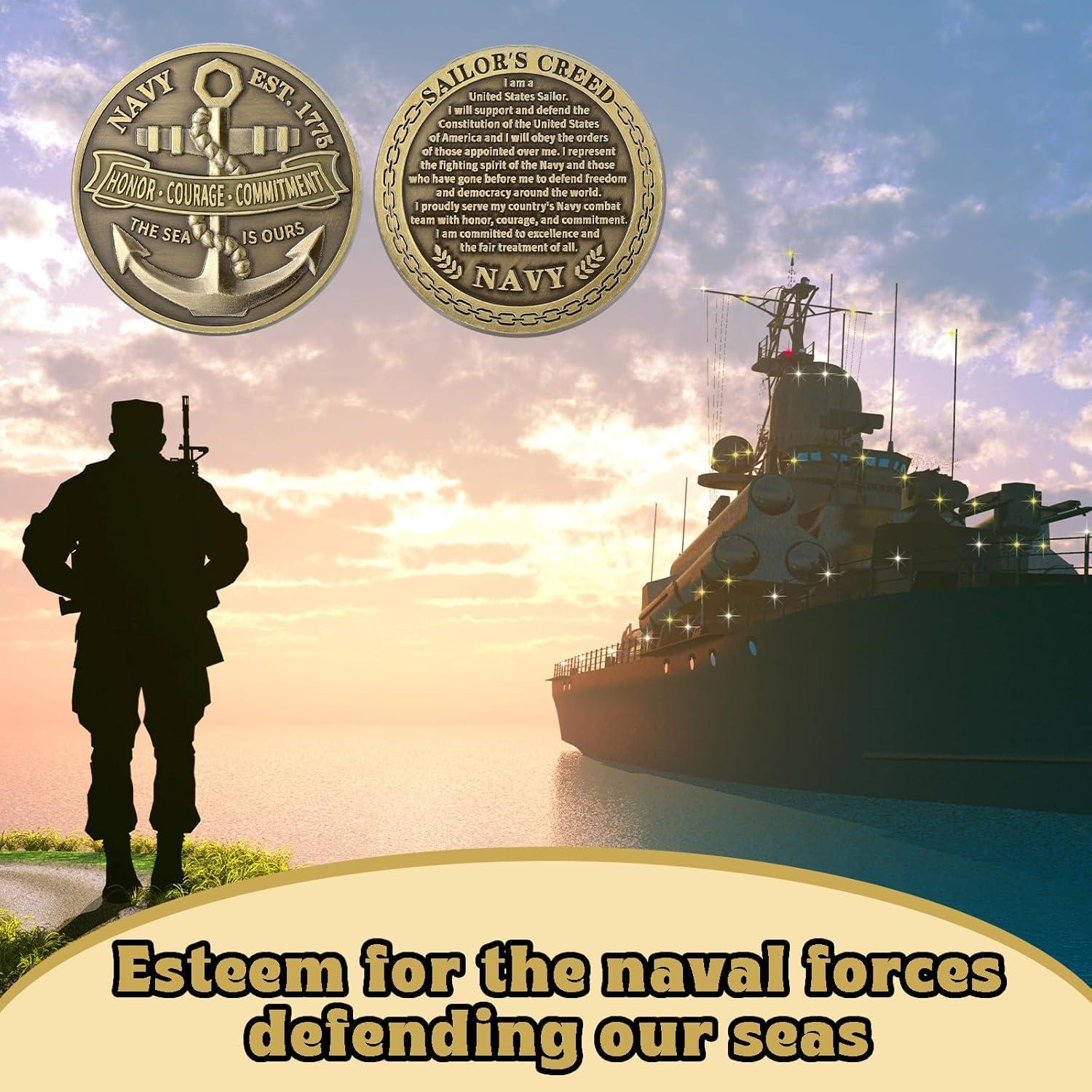 12 Monedas Desafío Marina EE. UU. Landical 4.5 cm Regalos