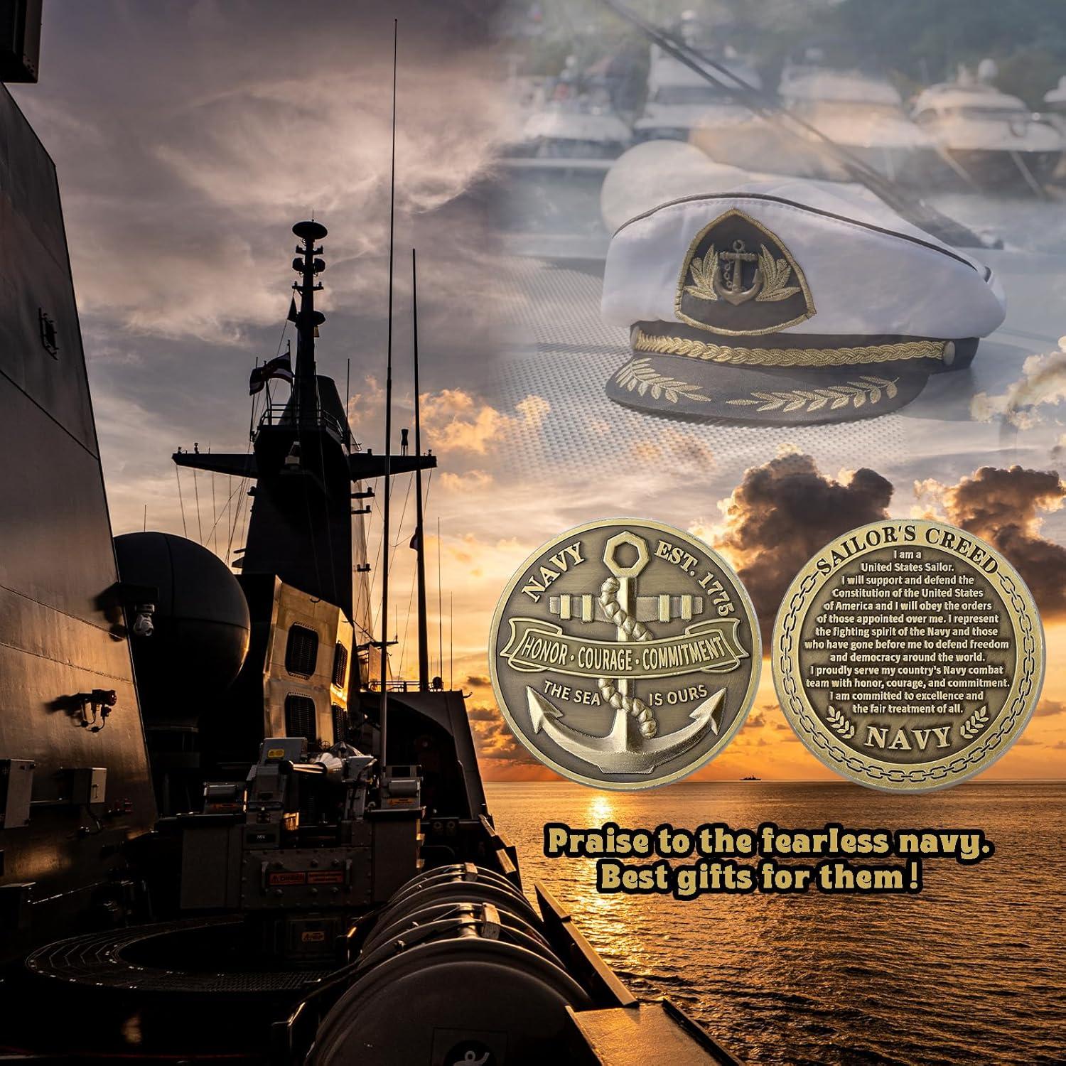 12 Monedas Desafío Marina EE. UU. Landical 4.5 cm Regalos