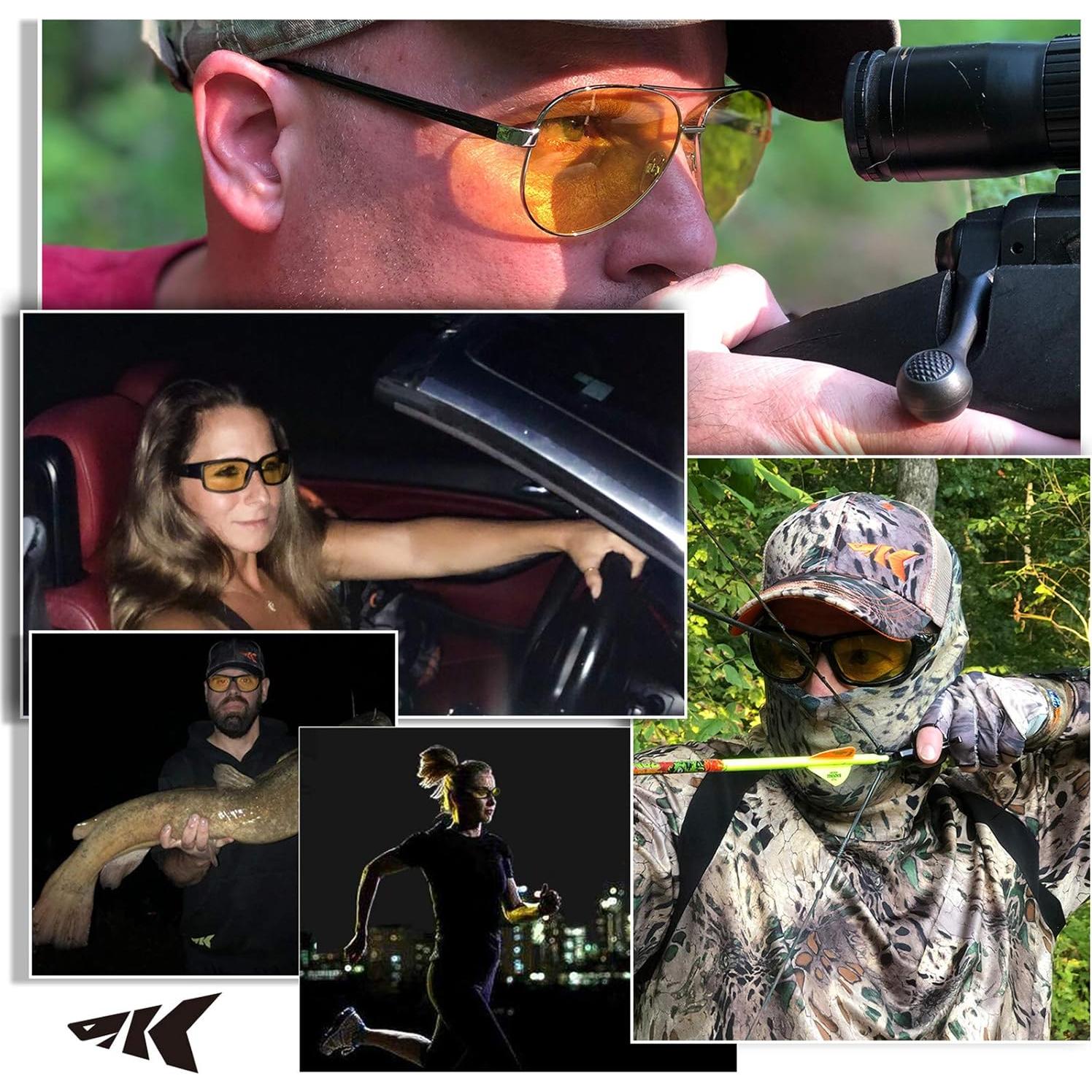 Gafas de Visión Nocturna KastKing Amarillas para Conducir