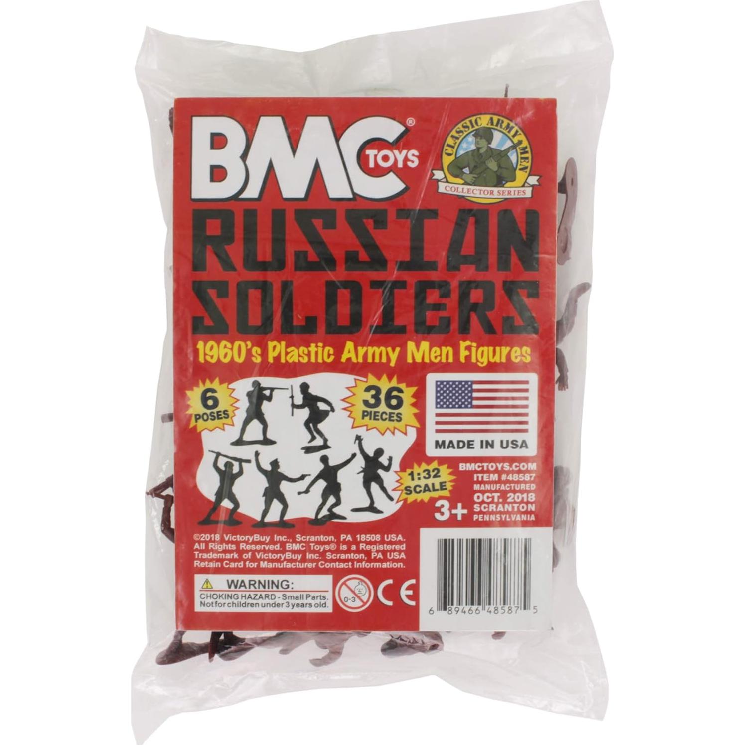 Figuras de Soldados de Plástico BMC Ruso 36pc WW2 5,72cm