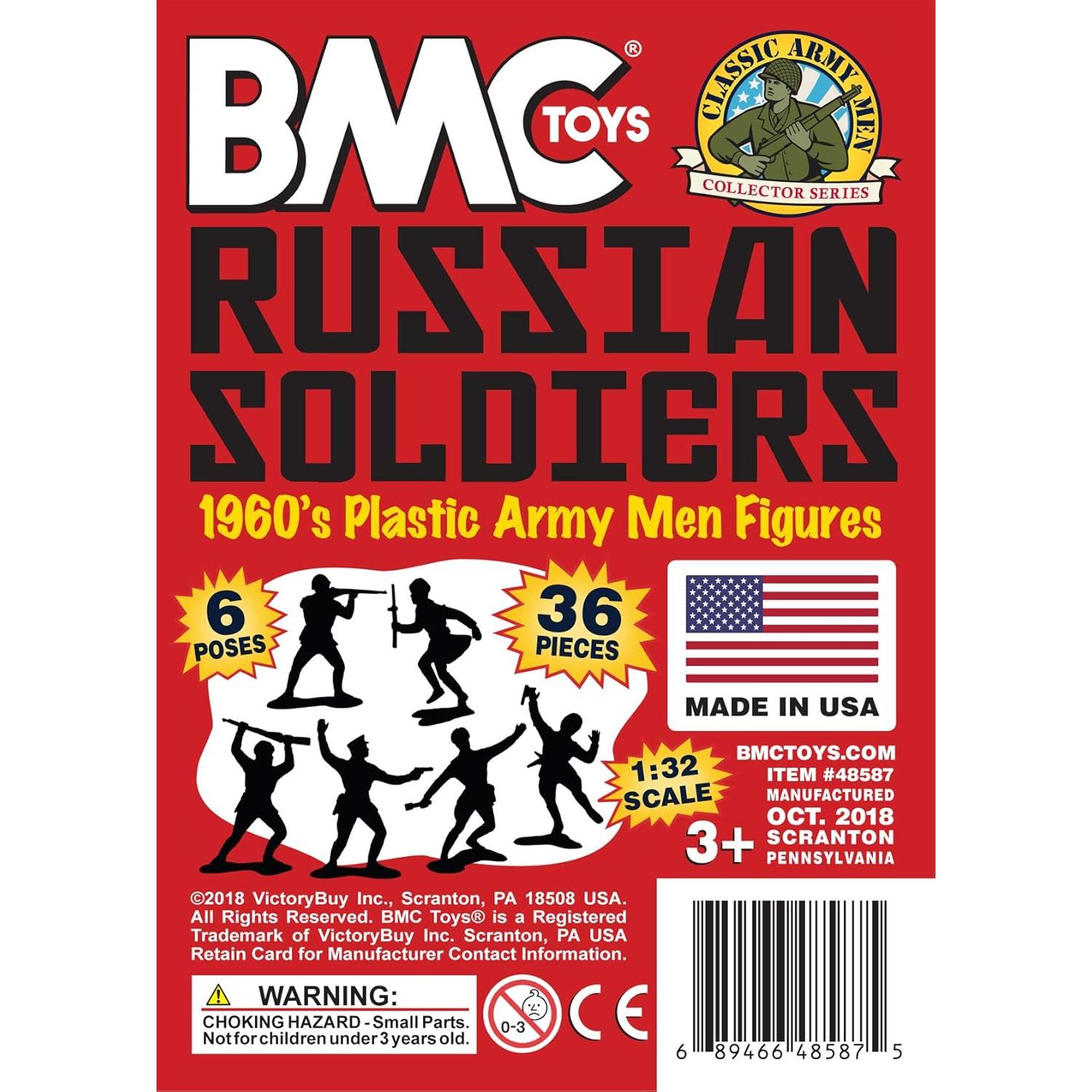 Figuras de Soldados de Plástico BMC Ruso 36pc WW2 5,72cm