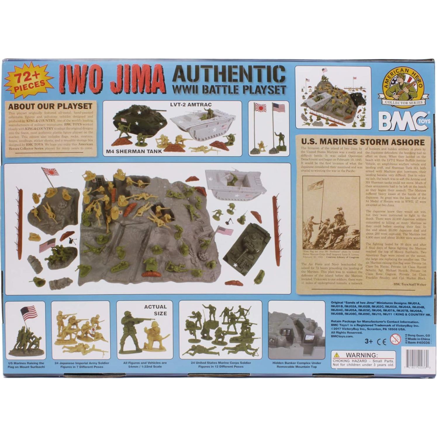 Juego de Soldados de Plástico BMC Iwo Jima 72 Piezas