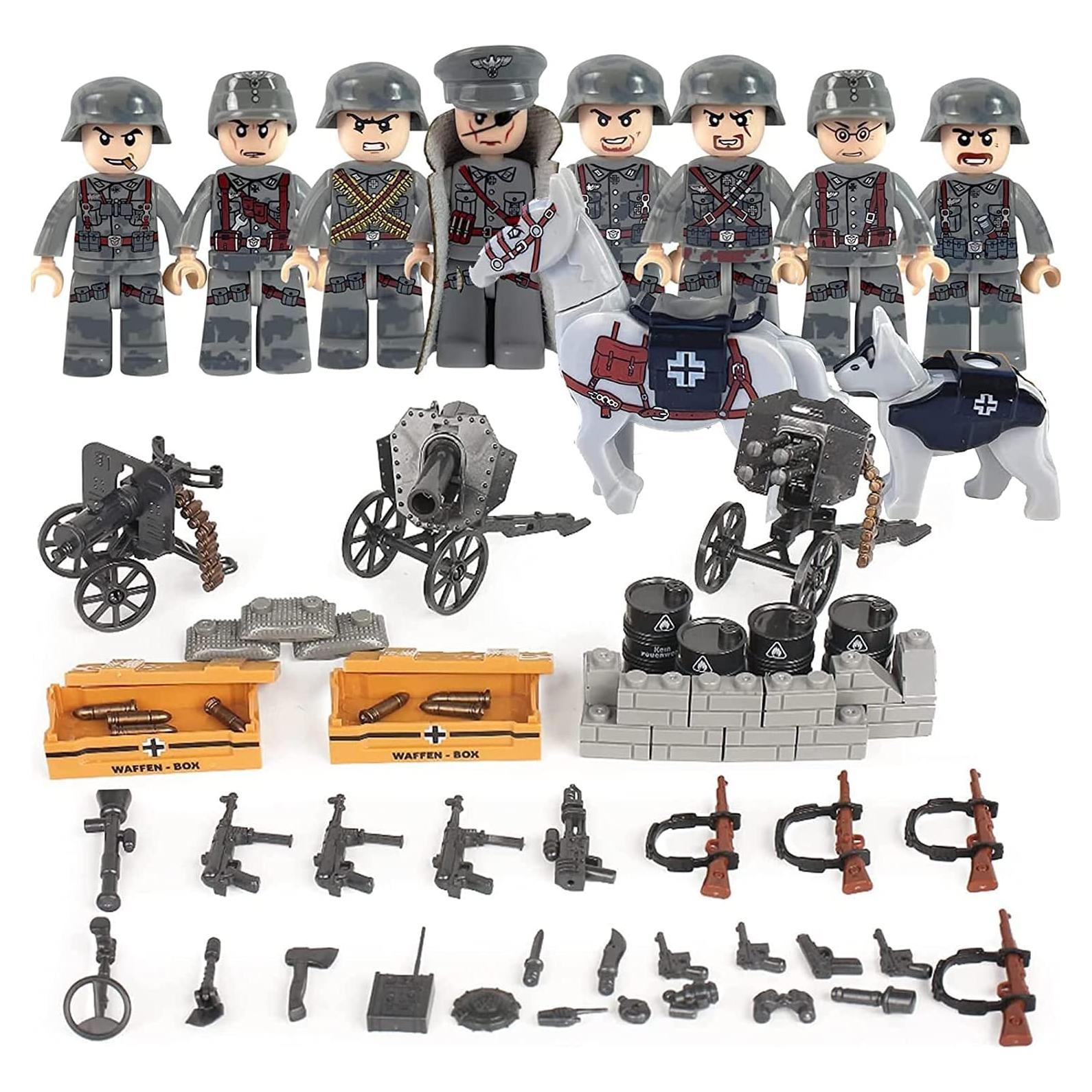 Figuras de Acción Soldados Alemanes Brick Bazaar - 8 Mini Figuras