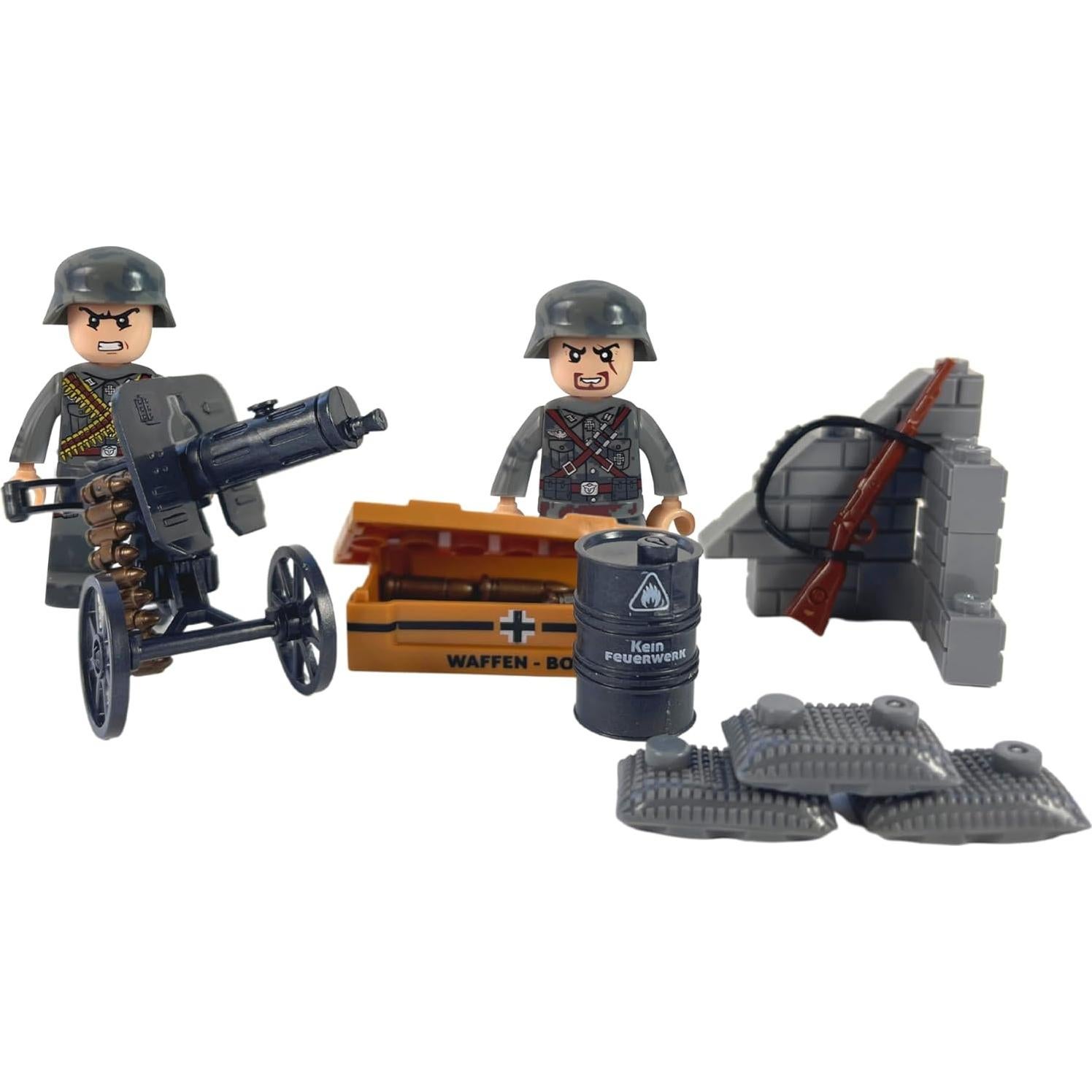 Figuras de Acción Soldados Alemanes Brick Bazaar - 8 Mini Figuras