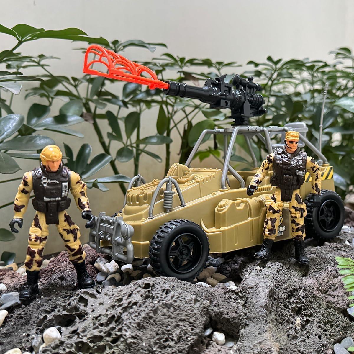 Juego de Juguetes Militares Fisca - 30 Piezas con Vehículos y Soldados