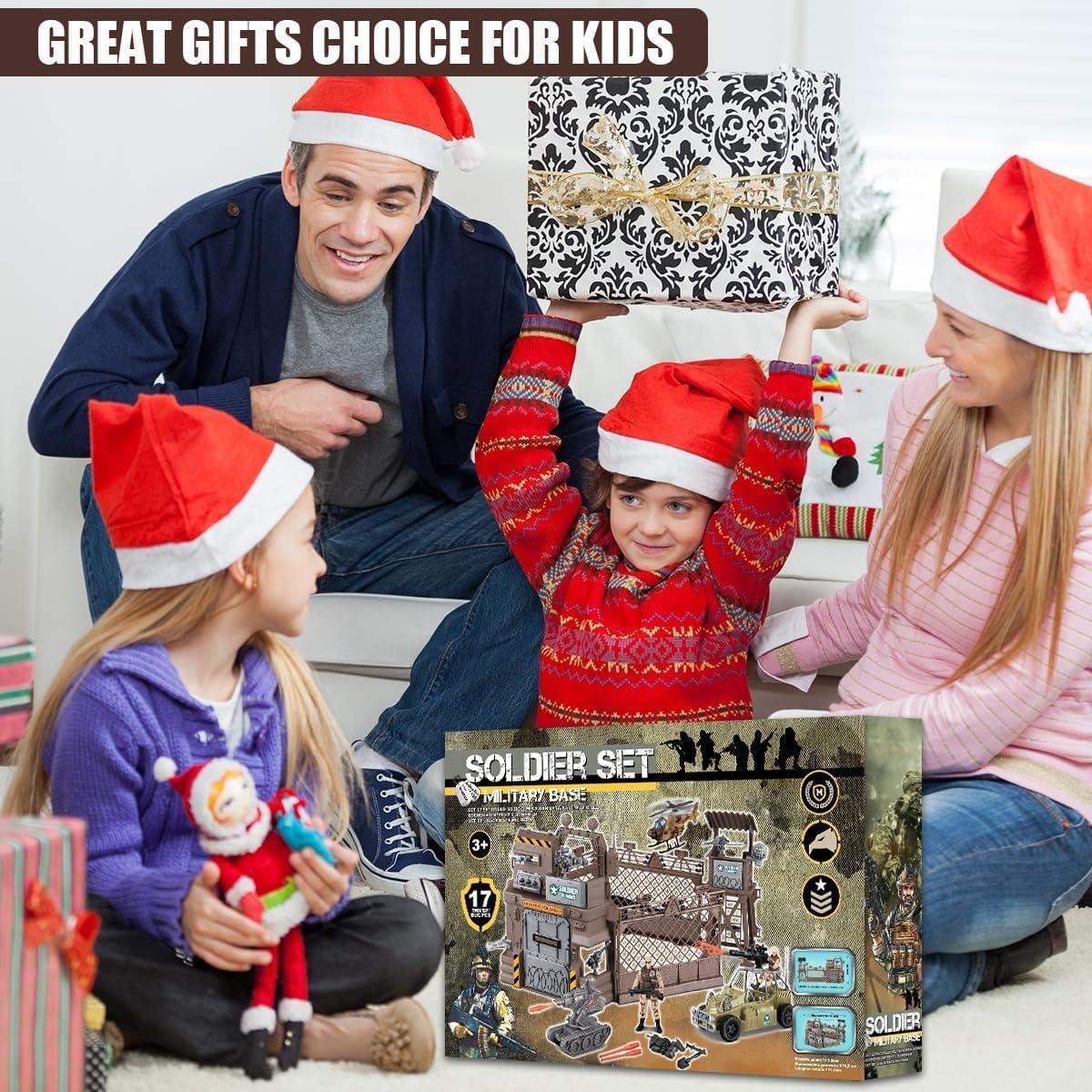 Juego de Juguetes Militares Fisca - 30 Piezas con Vehículos y Soldados