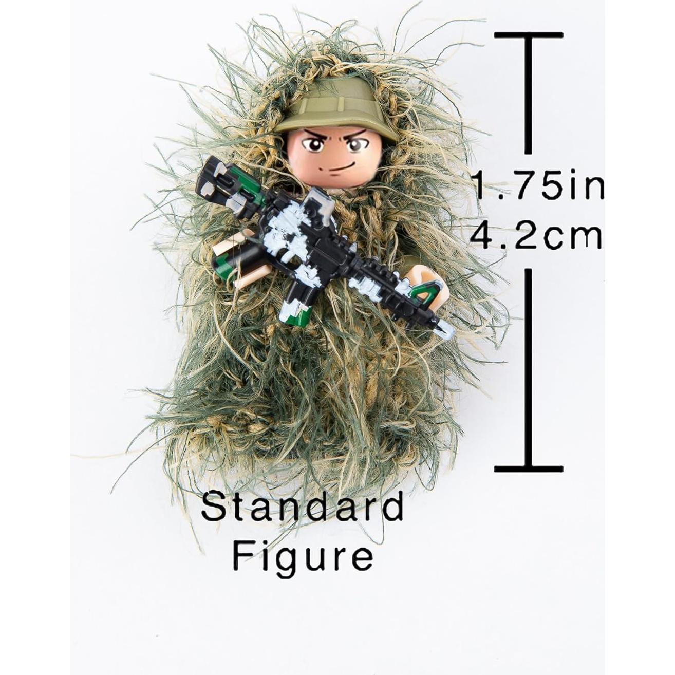 Minifiguras de Soldados de Camuflaje Militar Yanscian - 6 Piezas