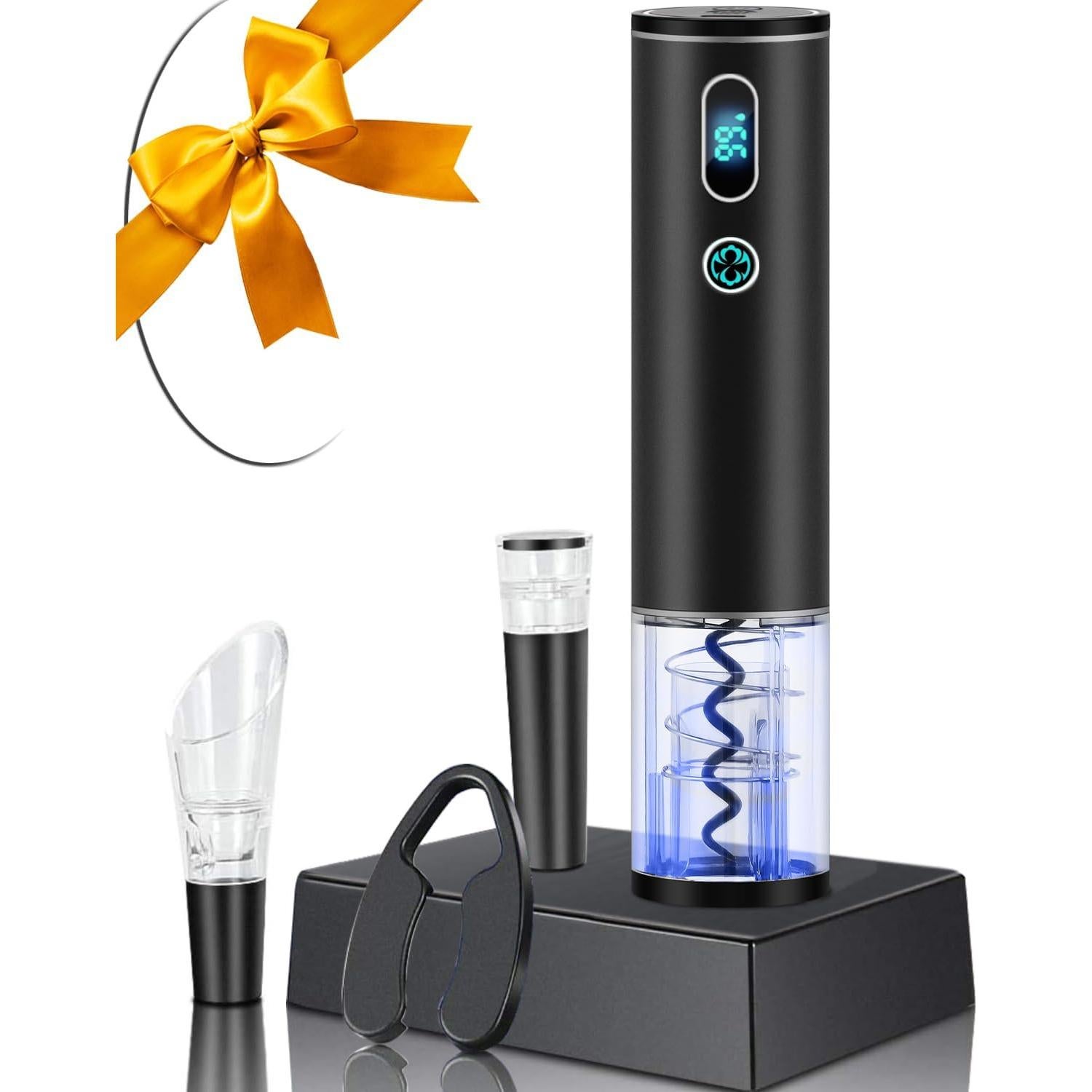 Abridor de Vino Eléctrico Higfra 4 en 1 con Aerador y Vertedor