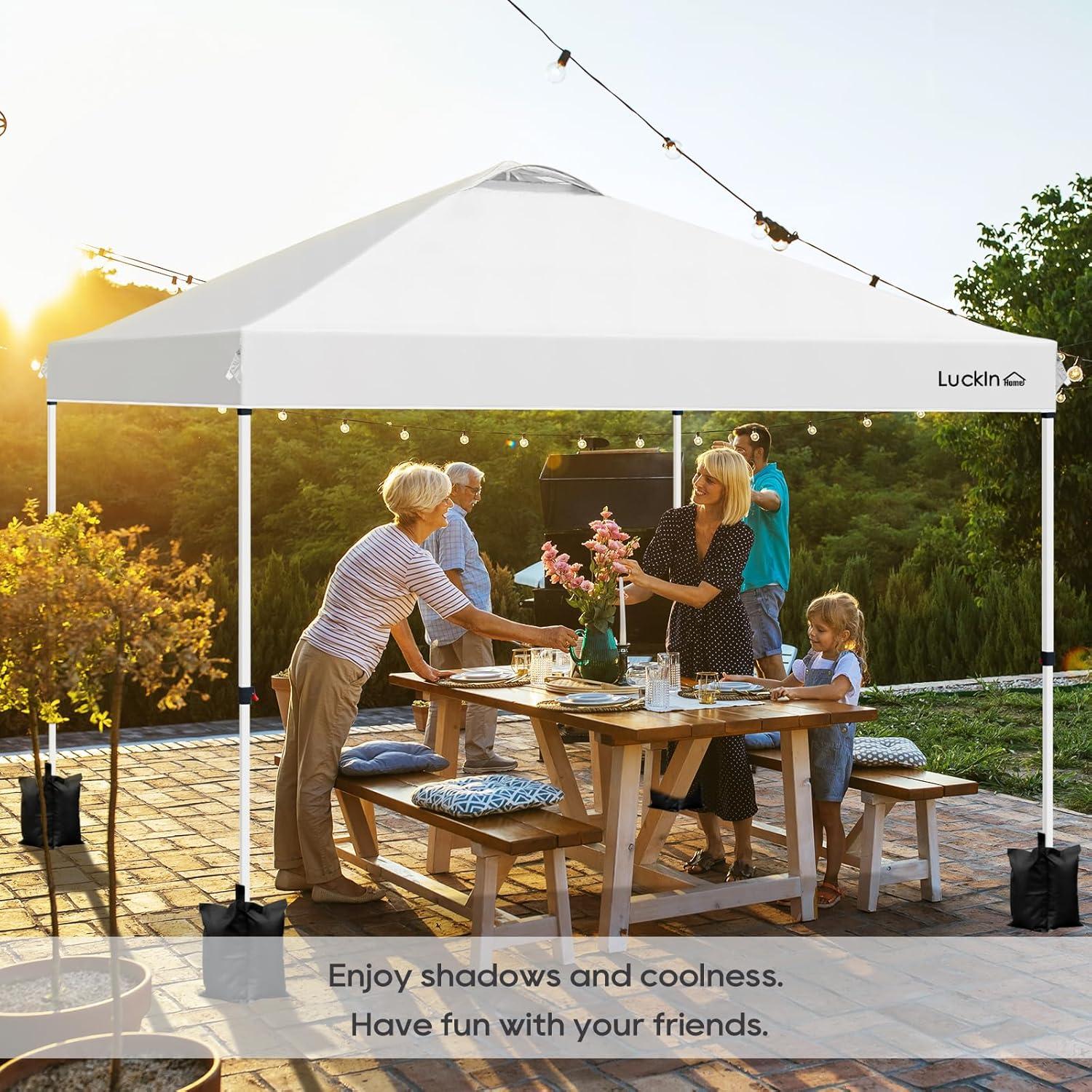 Carpa Plegable LuckIn 3x3m Resistente UV 50+ para Eventos