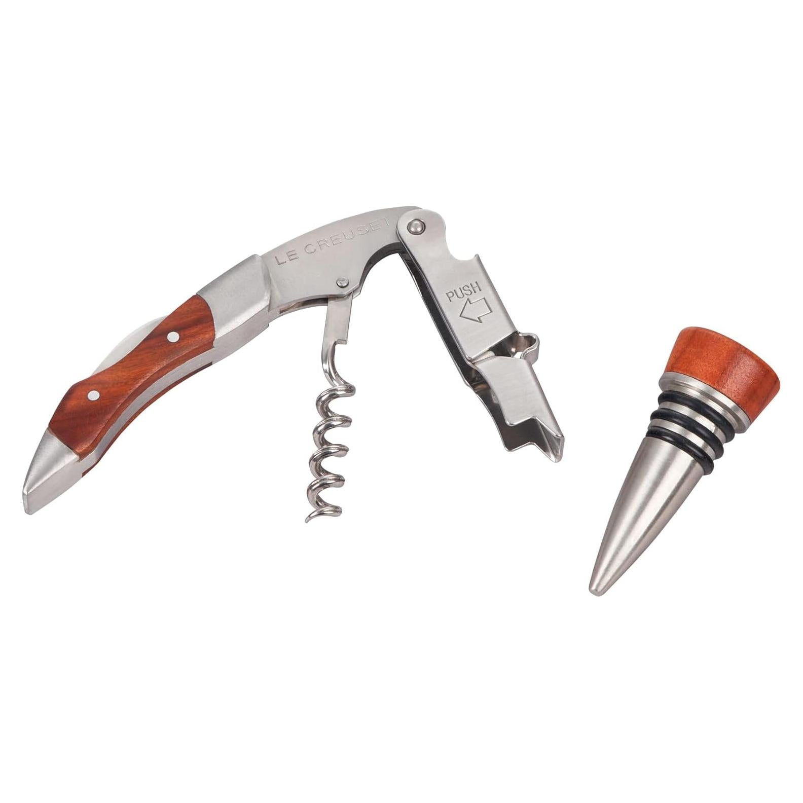 Juego Sacacorchos y Tapón de Madera Le Creuset 2 Piezas