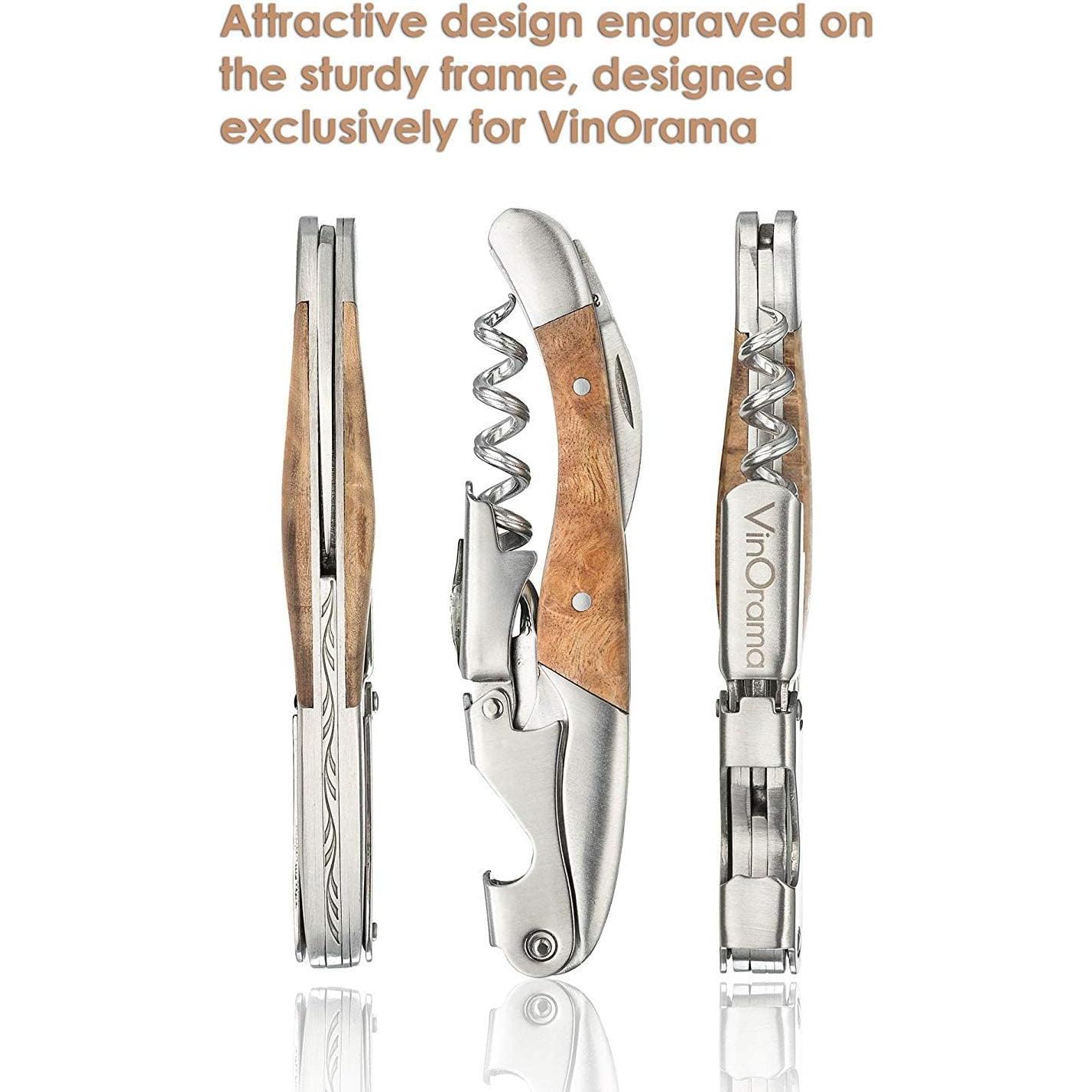 Sacacorchos 3-en-1 VinOrama con Mango de Palisandro