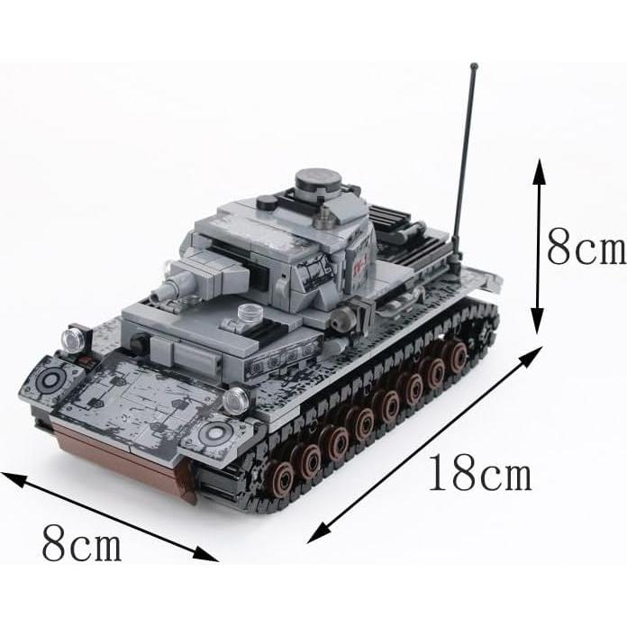 Set de Bloques de Construcción Tanque Panzer IV General Jim 596 Piezas