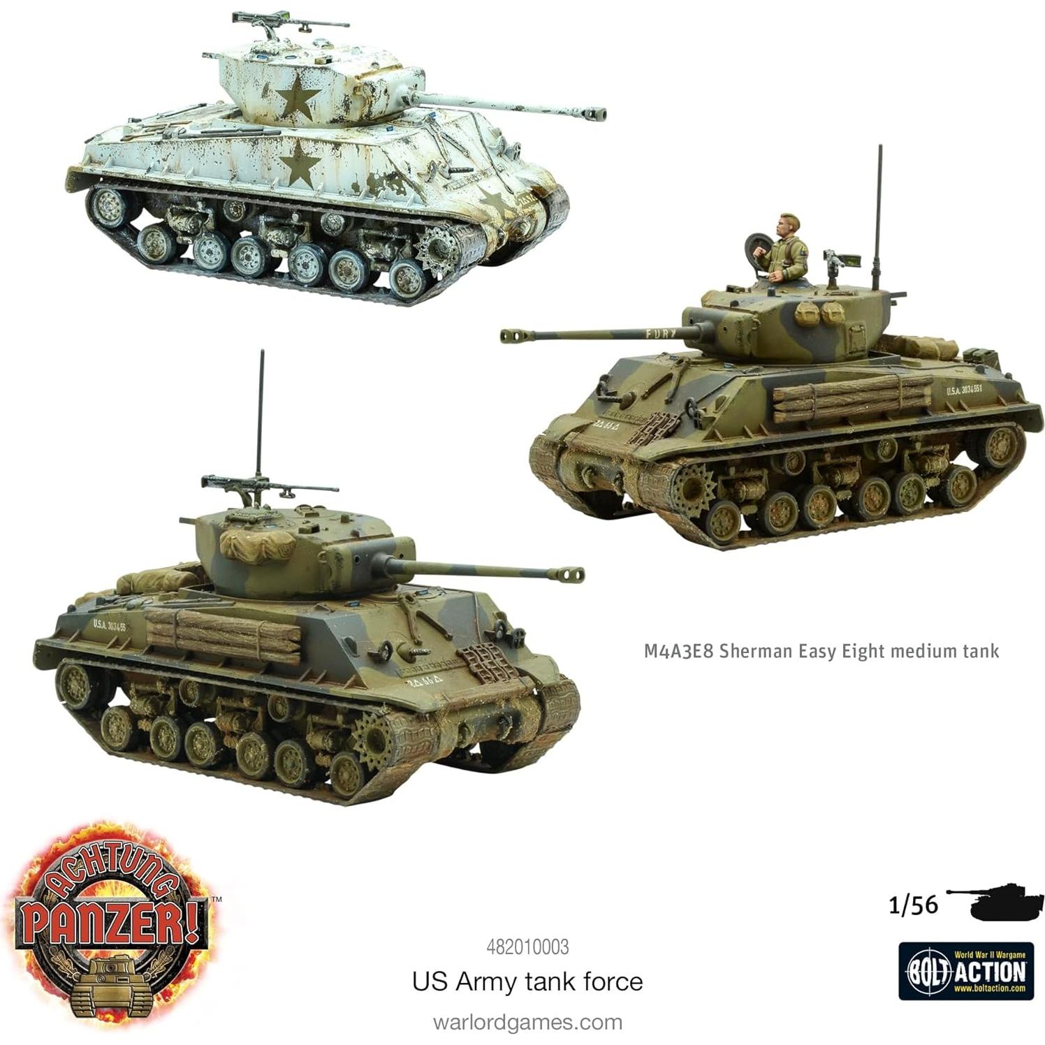 Kit de Modelo de Guerra de Mesa Warlord 1:56 Tanques EE.UU.