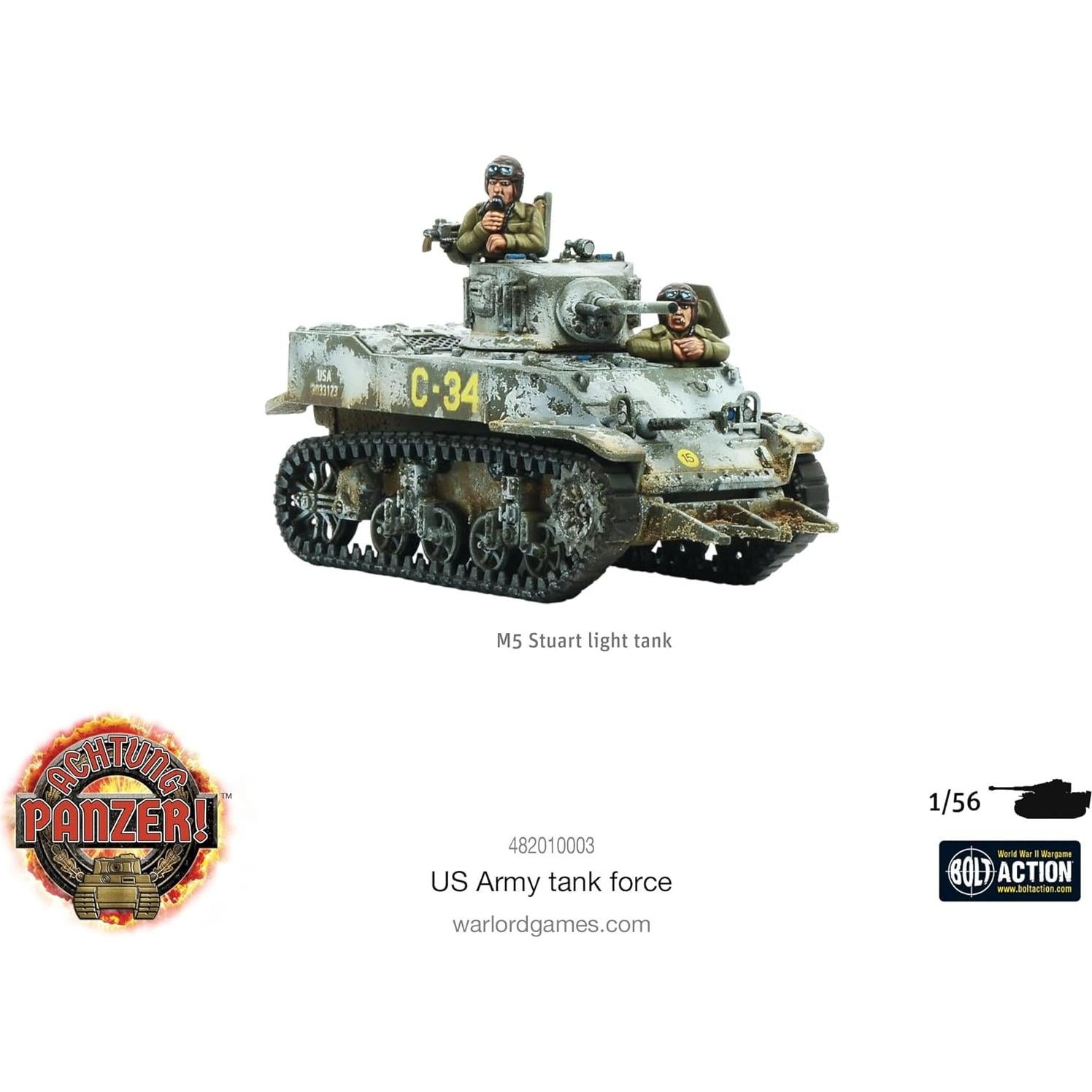 Kit de Modelo de Guerra de Mesa Warlord 1:56 Tanques EE.UU.