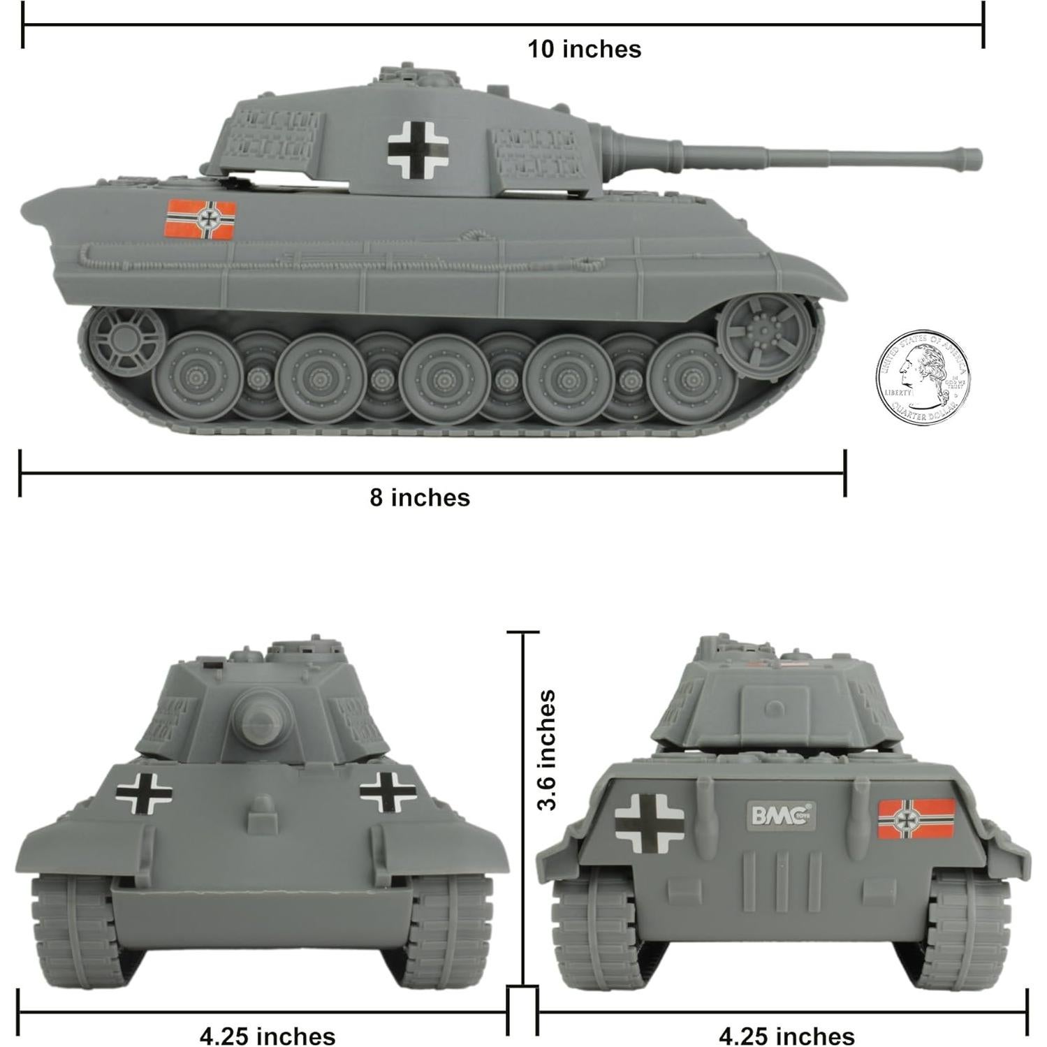 Juego de Batalla de Tanques BMC D-Day+ 36 Soldados y Accesorios