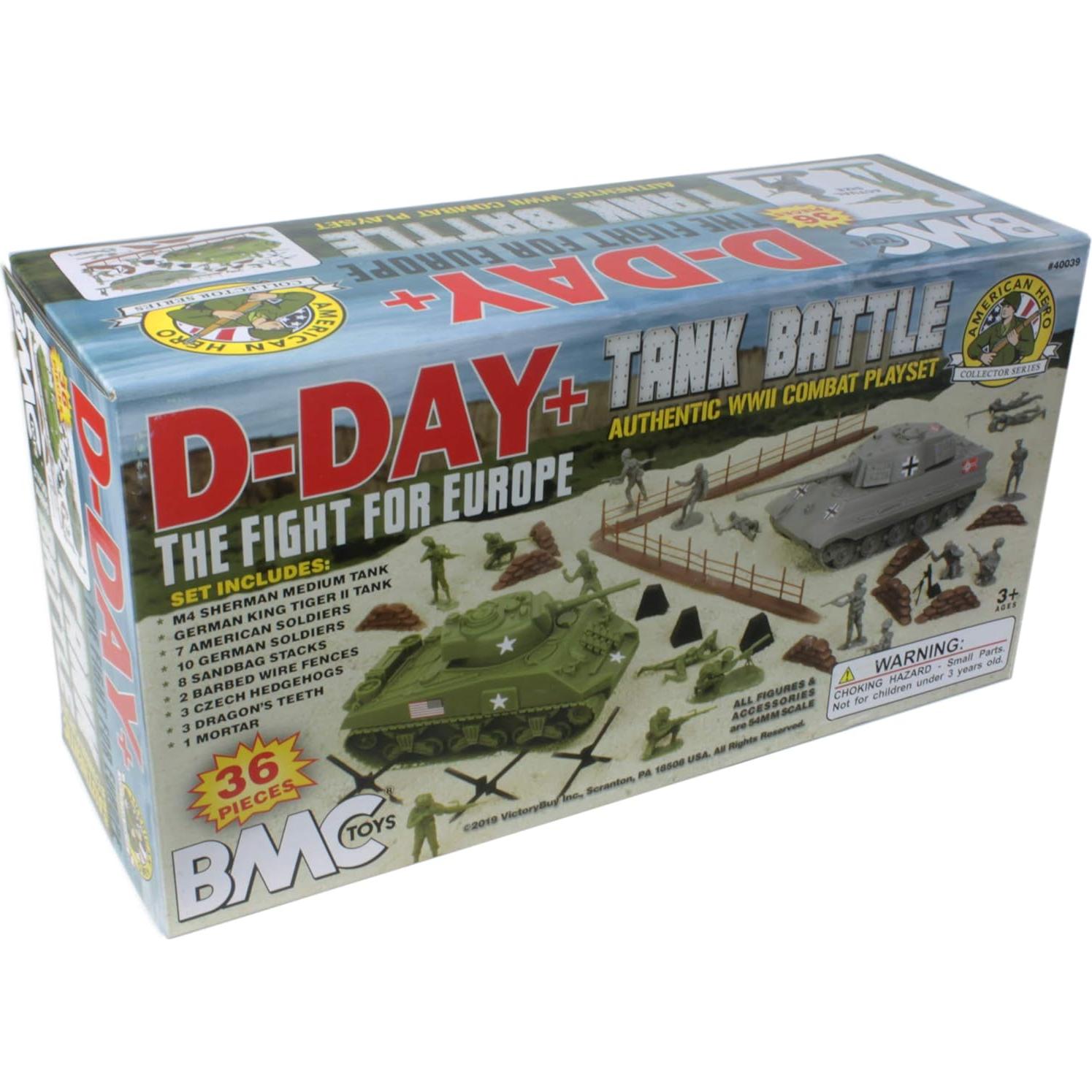 Juego de Batalla de Tanques BMC D-Day+ 36 Soldados y Accesorios